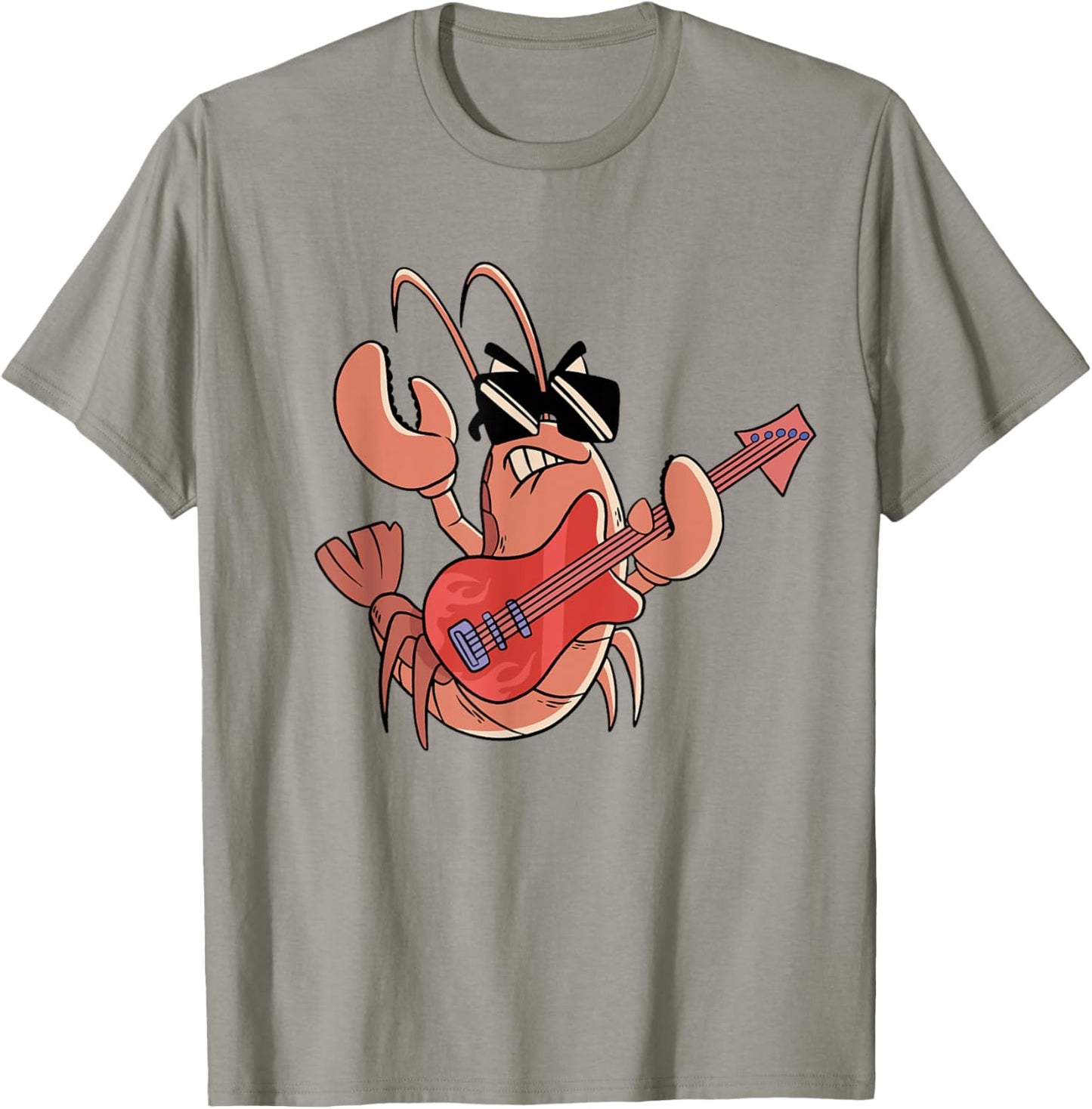 Rock Guitar Lobster I Kids I Crawfish I Children Lobster T-Shirt - T-Shirt | Sand