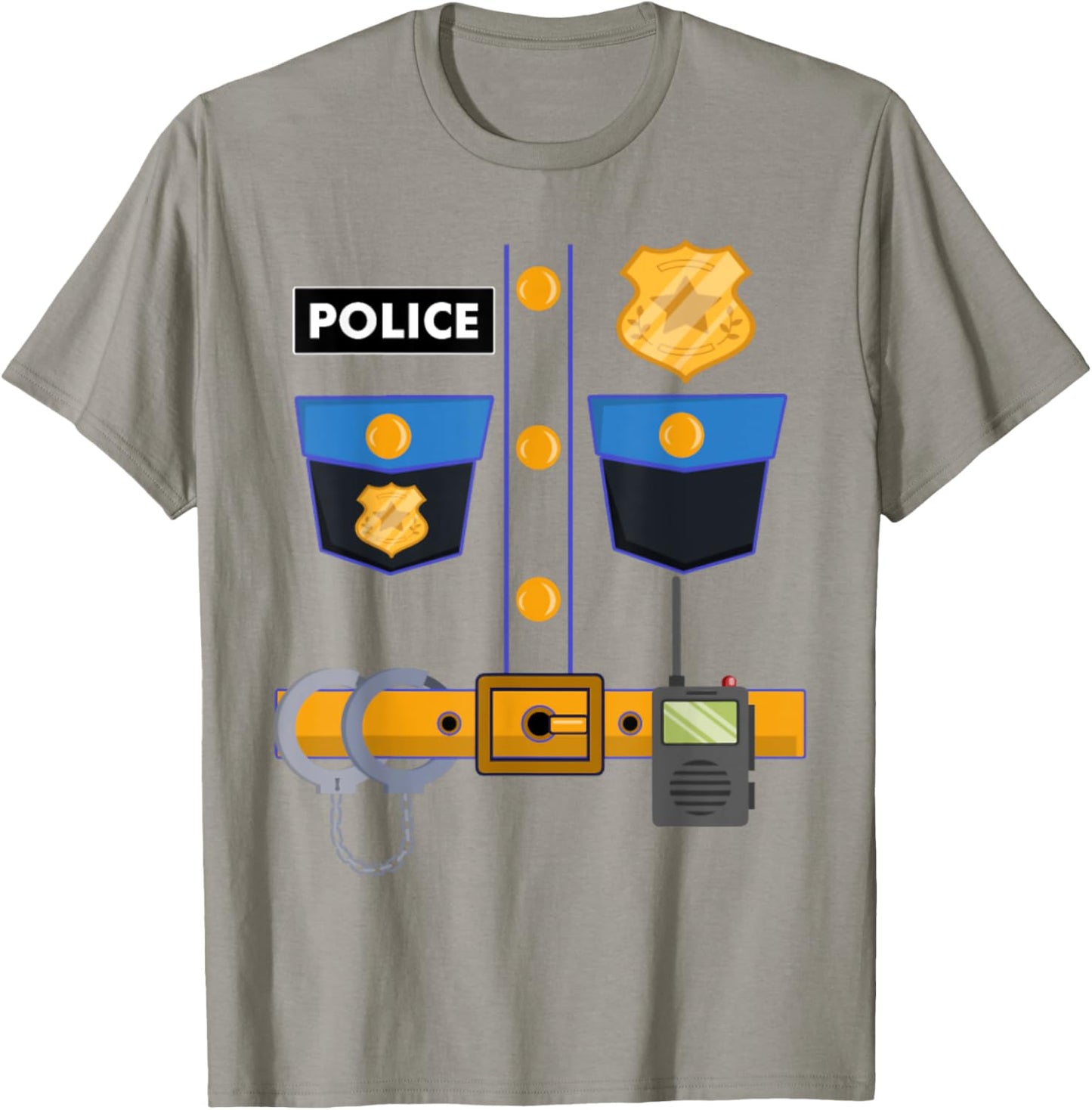 I'm A Police Officer Uniform Funny Halloween Costume Outfit T-Shirt - T-Shirt | Sand