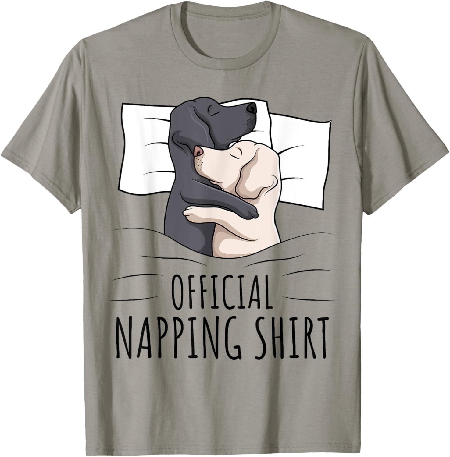 Sleeping Labrador Retriever Lab Dog Official Napping Men Women Girls Kids T-Shirt - T-Shirt | Sand