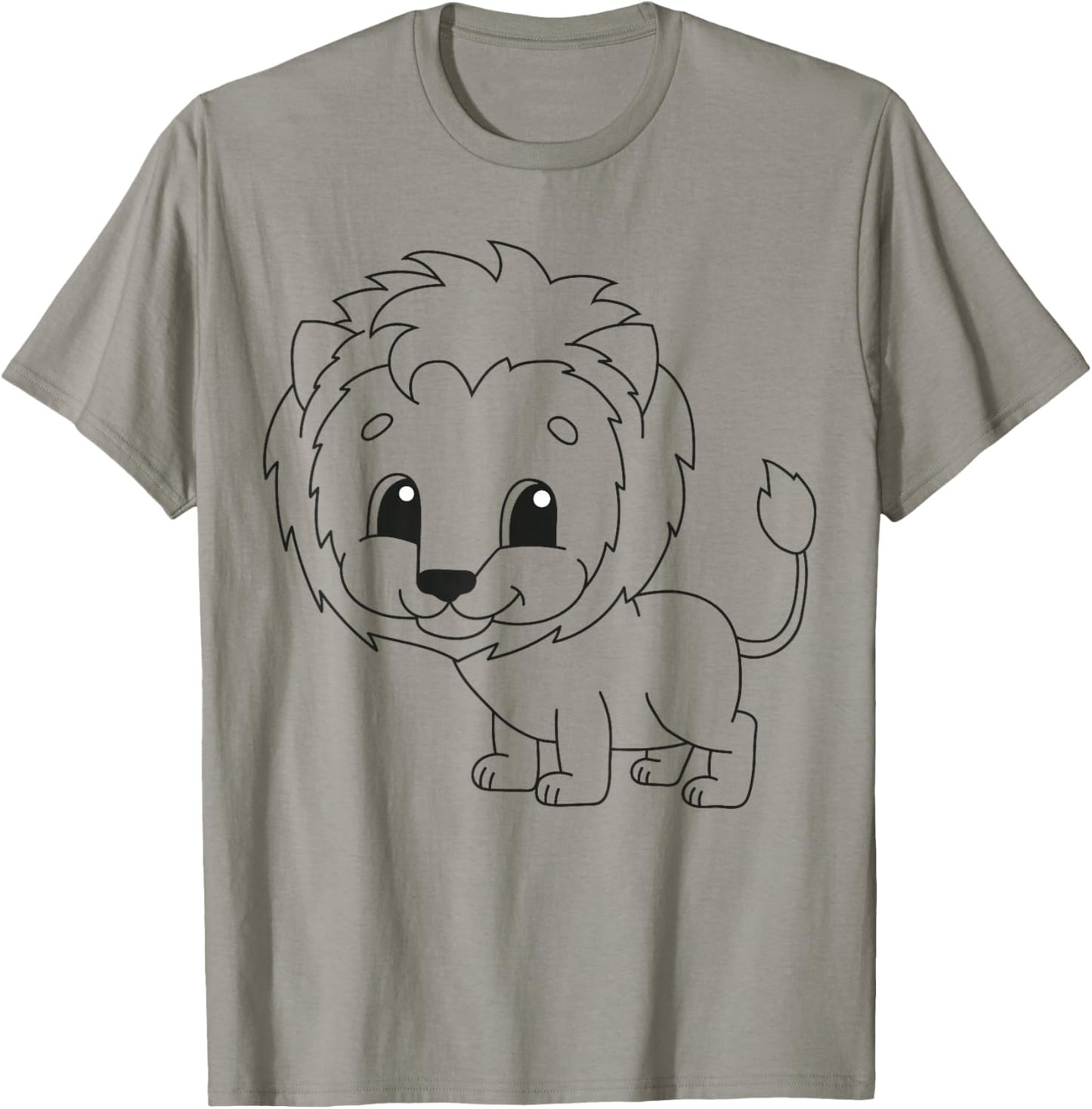 Cute lion to paint and color in for children T-Shirt - T-Shirt | Sand