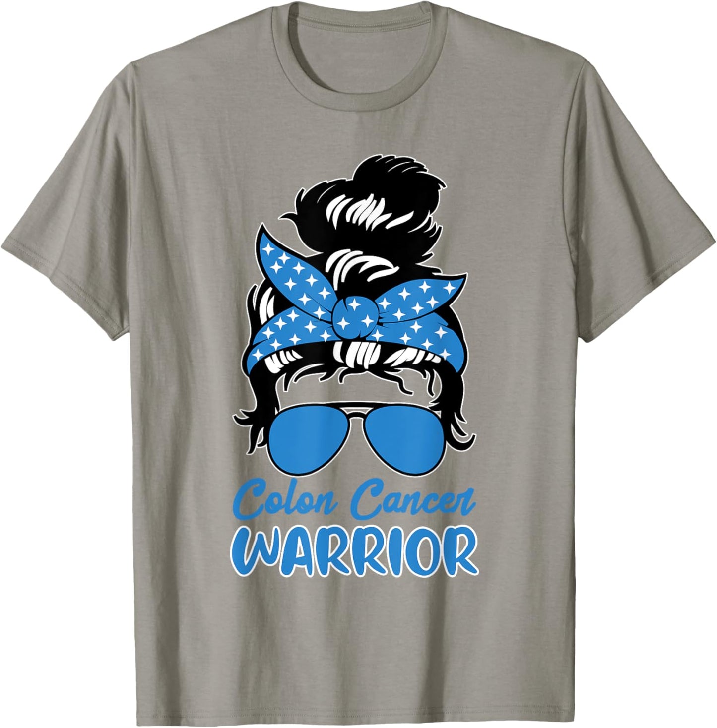 Colon Cancer Warrior Awareness Survivors Fighters T-Shirt - T-Shirt | Sand