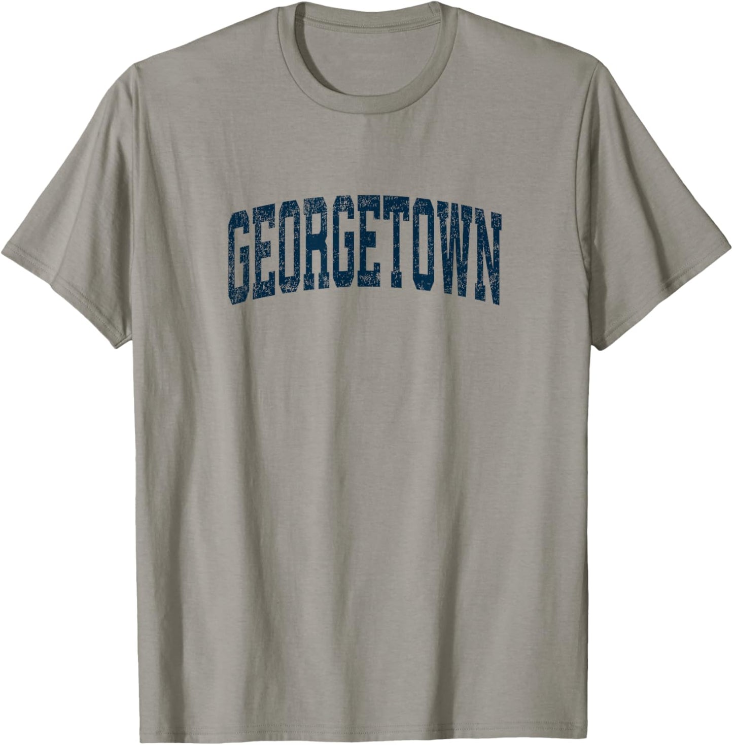 Georgetown Michigan MI Vintage Athletic Sports Navy Design T-Shirt - T-Shirt | Sand