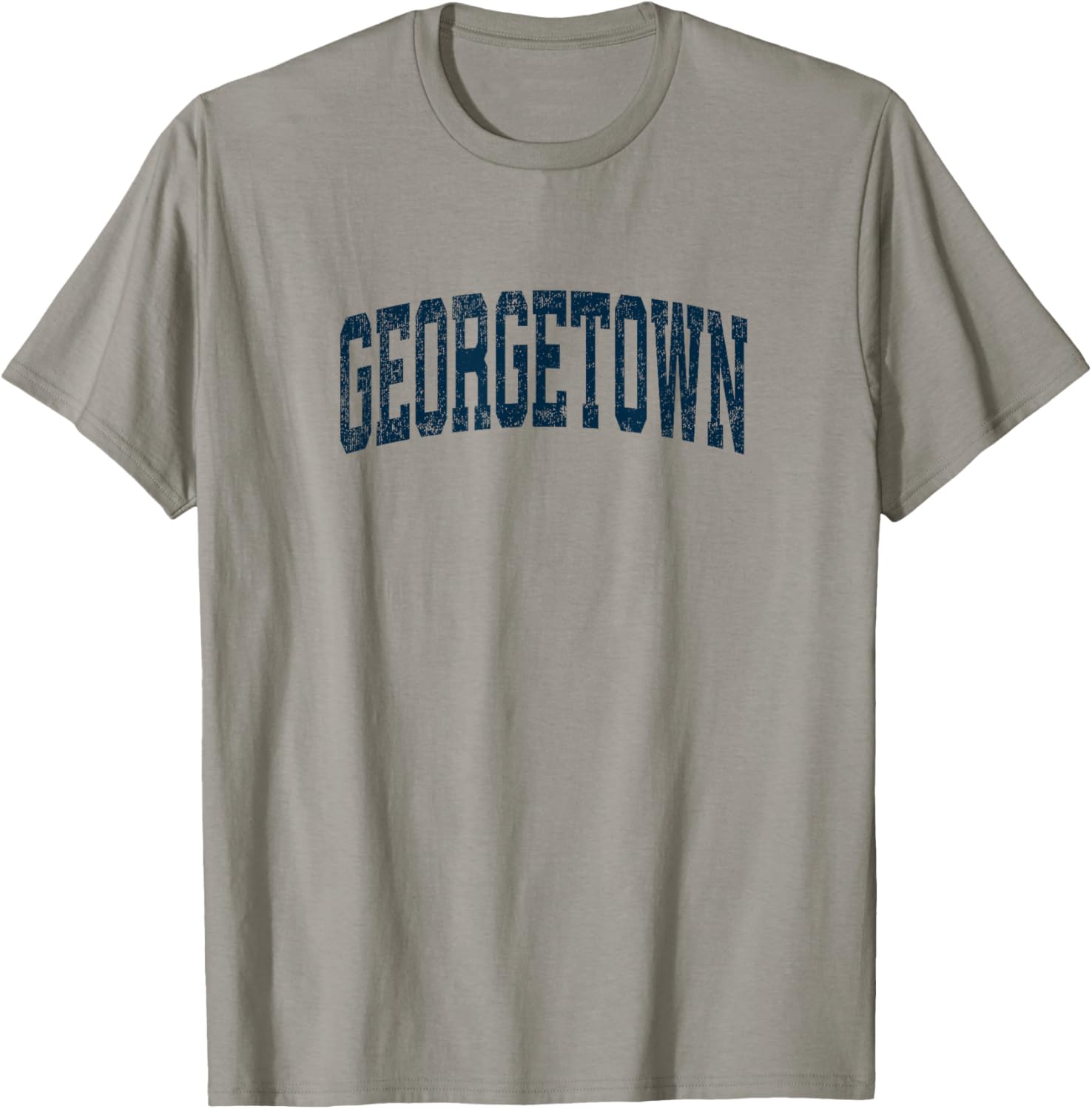 Georgetown Massachusetts MA Vintage Athletic Sports Navy Des T-Shirt - T-Shirt | Sand