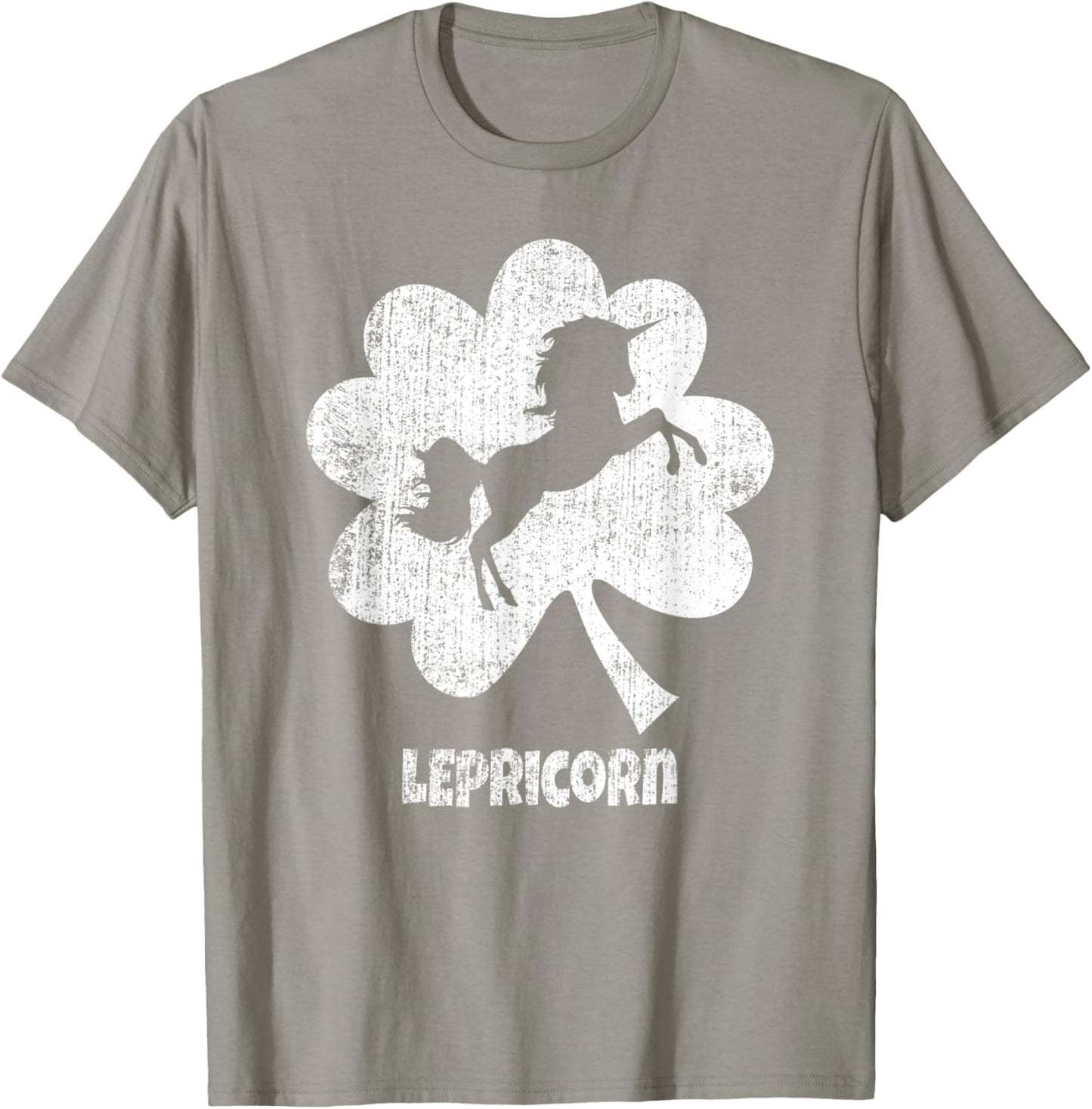 Unicorn St Patricks Day Lepricorn Silhouette Girl Women T-Shirt - T-Shirt | Sand