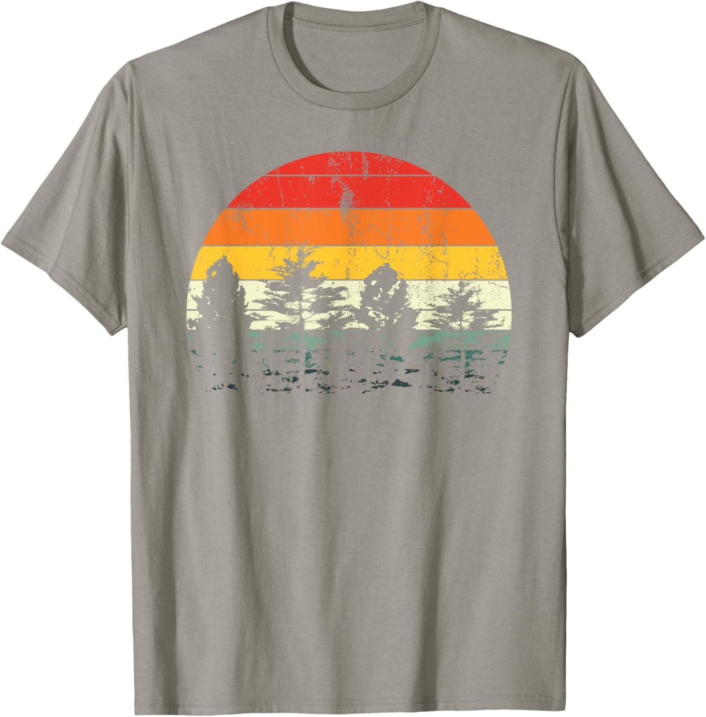 Outdoor Trees Wildlife Retro Nature Forest T-Shirt - T-Shirt | Sand