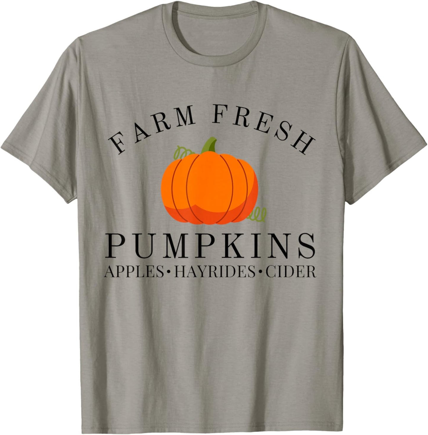 Farm Fresh Pumpkins Apples Hayrides Cider Thanksgiving Fall T-Shirt - T-Shirt | Sand