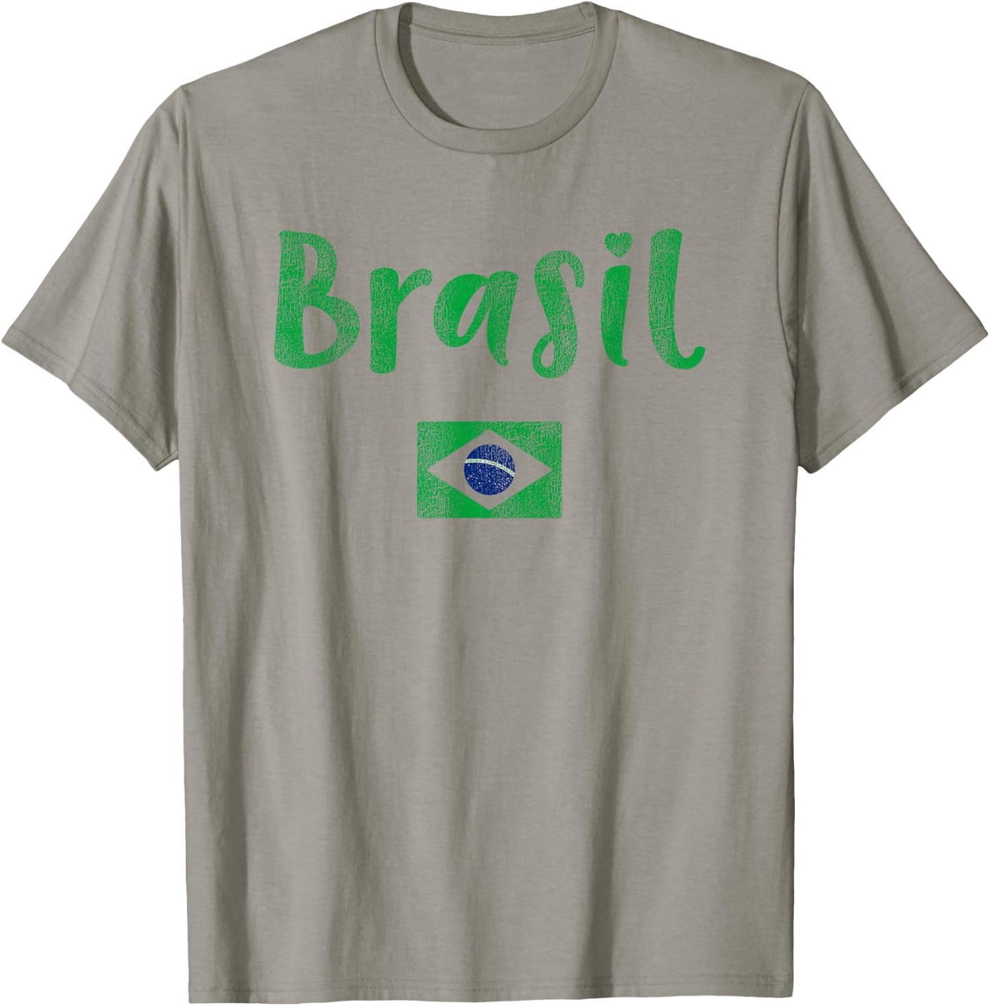 Retro Brazilian Flag of Brazil Souvenir Brasil Girls Women T-Shirt - T-Shirt | Sand