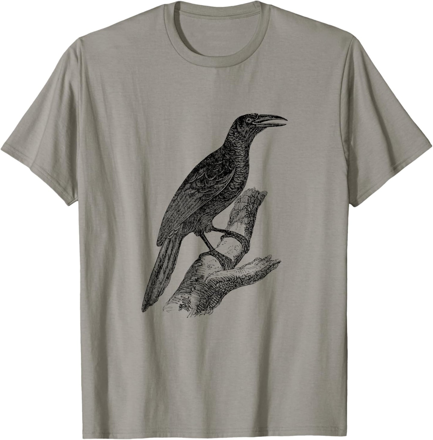 Grackle Bird Print T-Shirt - T-Shirt | Sand