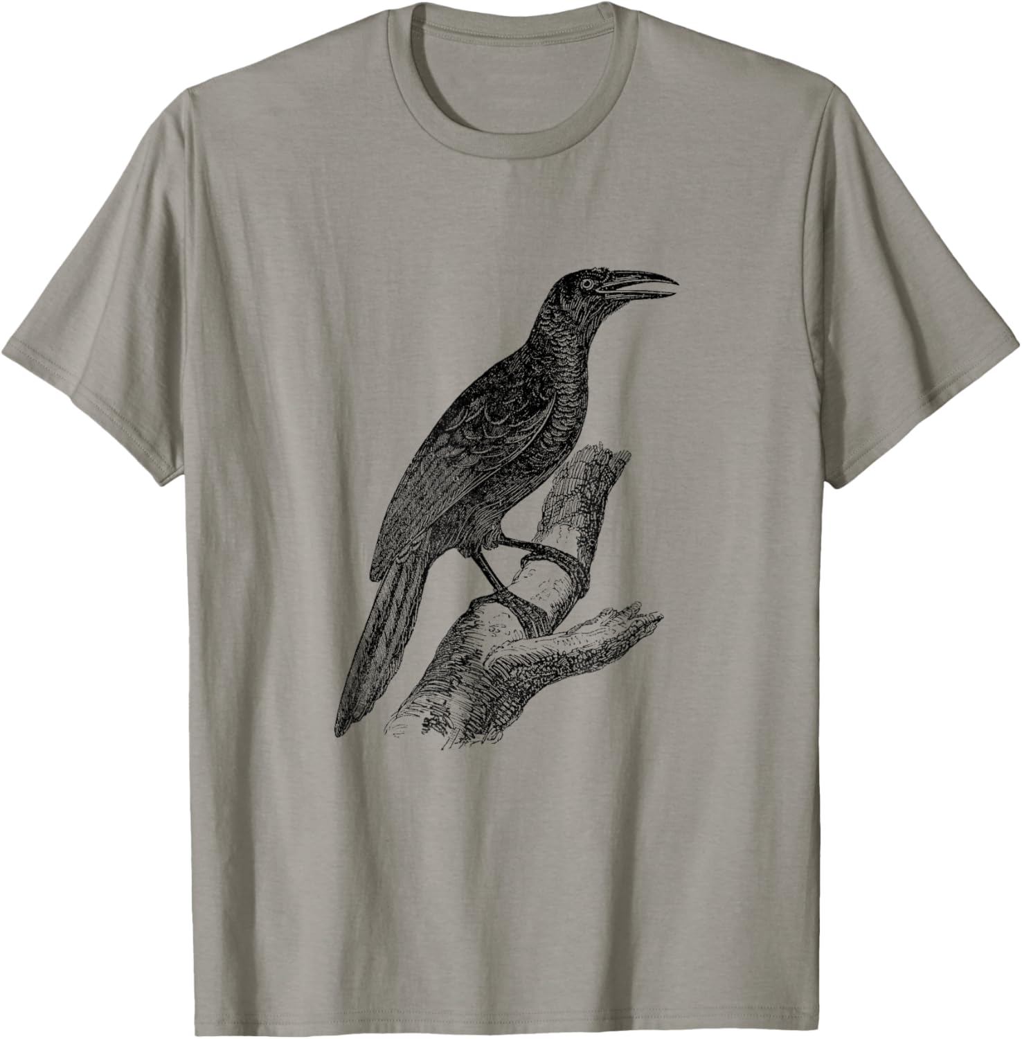 Grackle Bird Print T-Shirt - T-Shirt | Sand