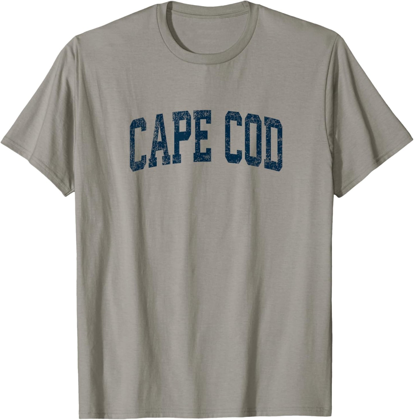 Cape Cod Massachusetts MA Vintage Athletic Sports Navy Desig T-Shirt - T-Shirt | Sand