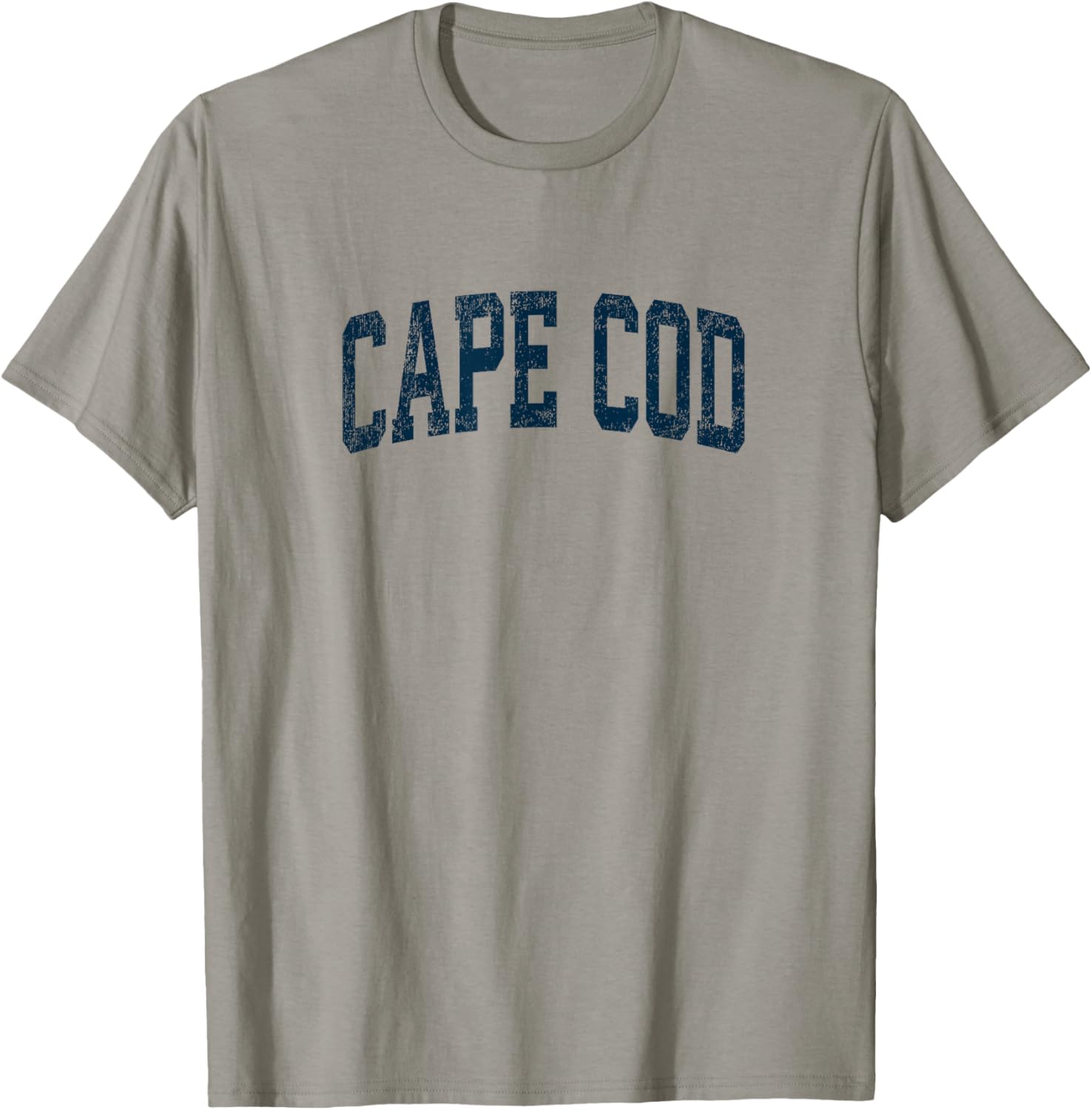 Cape Cod Massachusetts MA Vintage Athletic Sports Navy Desig T-Shirt - T-Shirt | Sand
