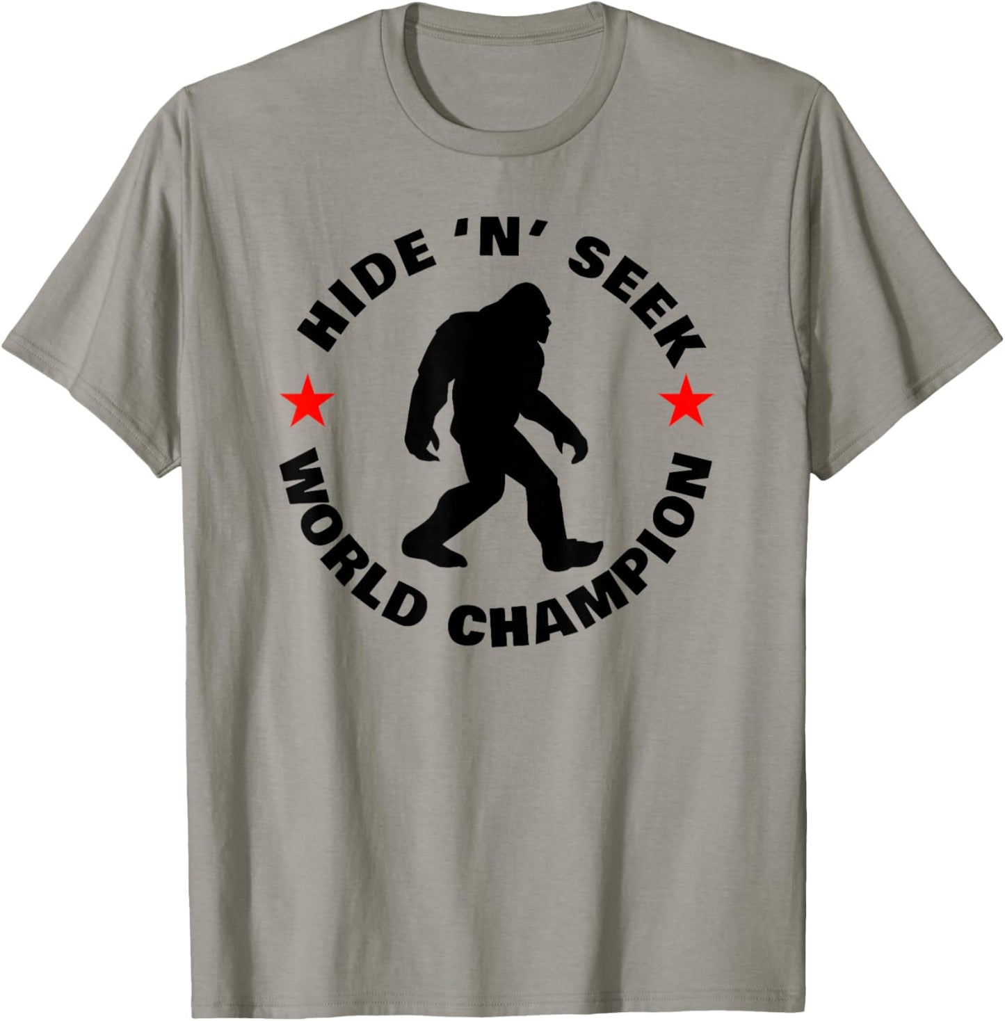Bigfoot Hide and Seek World Champion T-Shirt - T-Shirt | Sand