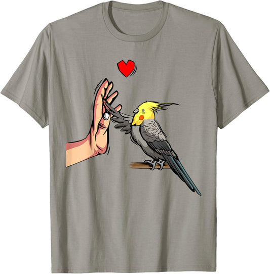 Cute Bird Lover and Gift Ideas Cockatiel Love Bird Lovers Women , White, Small T-Shirt - T-Shirt | Sand