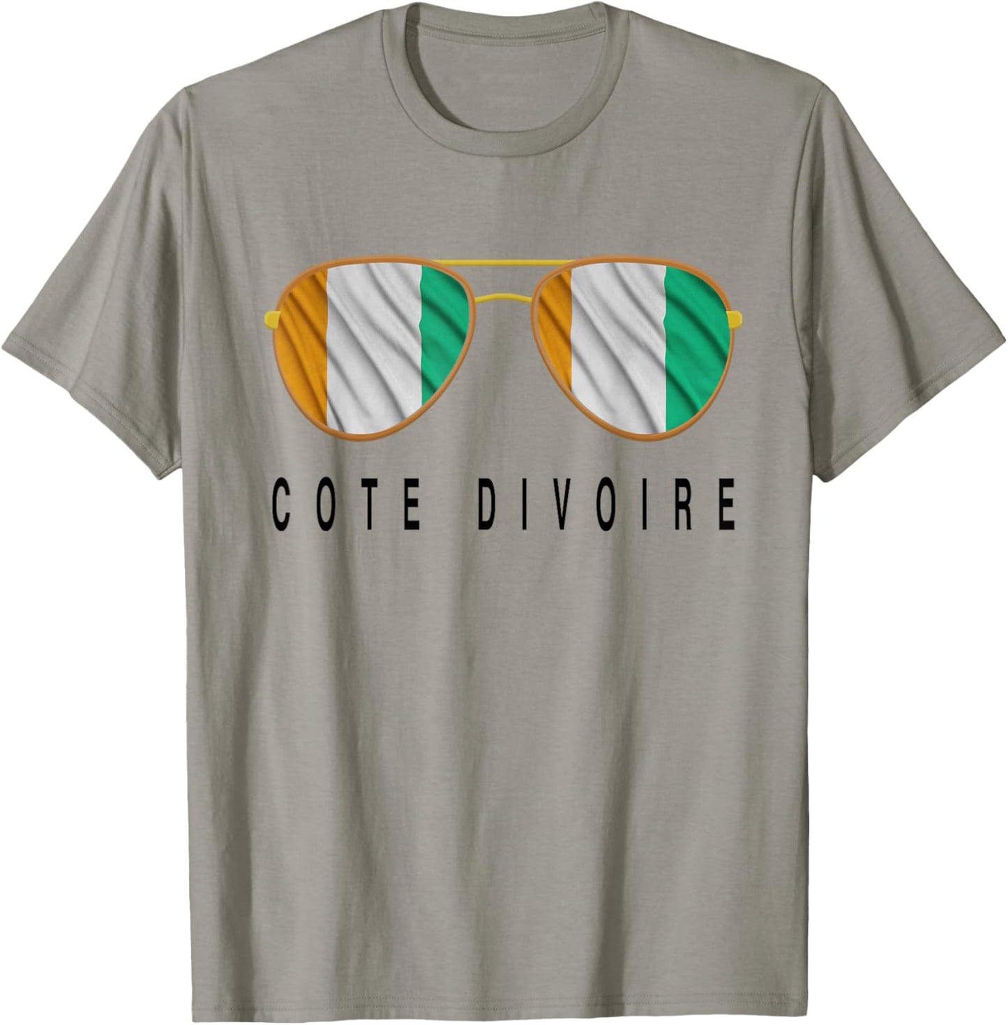 Ivory Coast Flag Ivorian Cote dIvoire Pride Sunglasses T-Shirt - T-Shirt | Sand