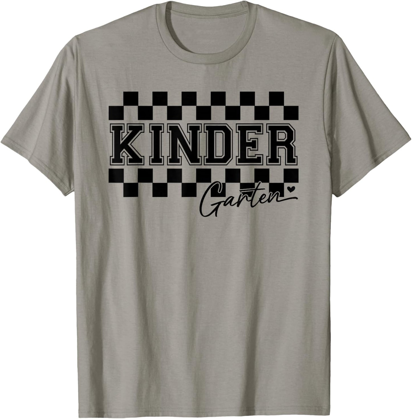kindergarten Checkered Teacher 1st Day Back to School Women T-Shirt - T-Shirt | Sand
