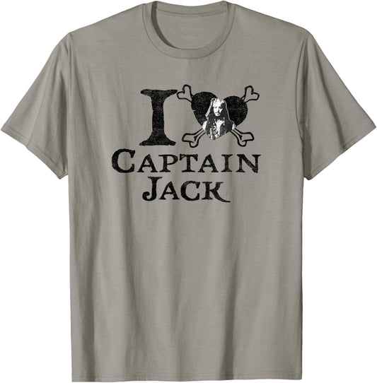 Disney Pirates of The Caribbean I Heart Captain Jack T-Shirt - T-Shirt | Sand