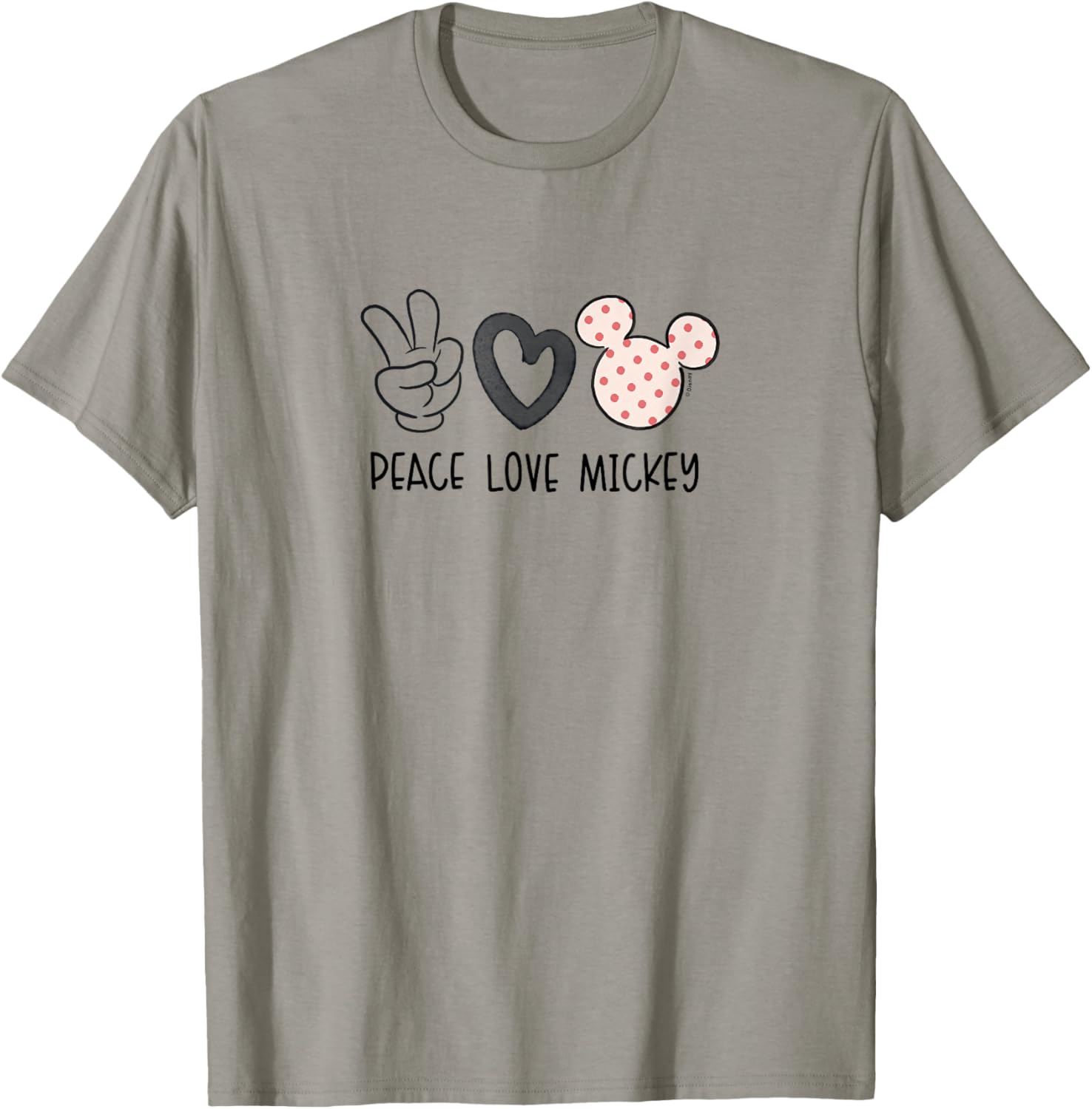 Peace Love and Mickey Mouse T-Shirt - T-Shirt | Sand