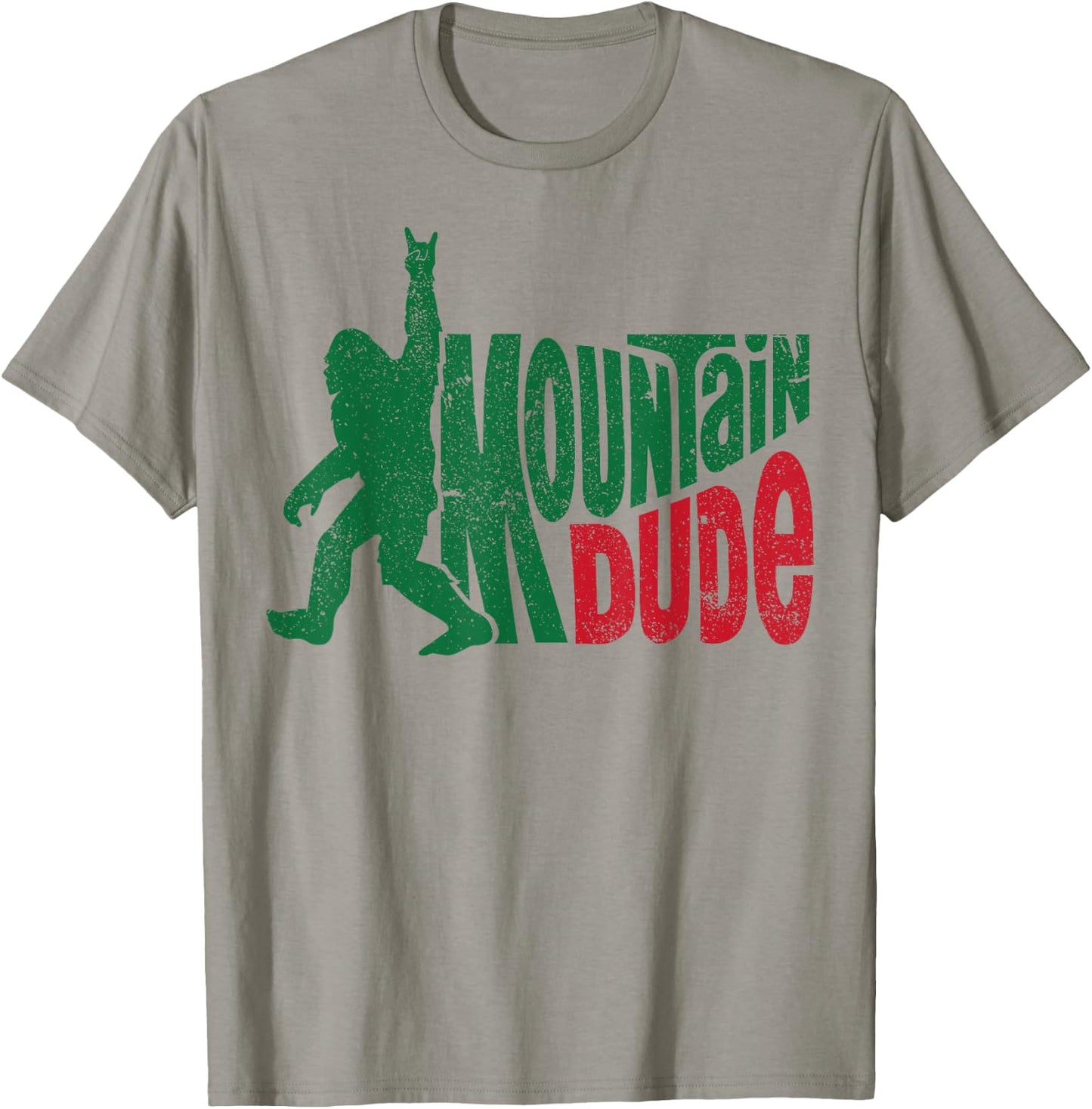 Mountain Dude Bigfoot Sasquatch Hiking Funny T-Shirt - T-Shirt | Sand