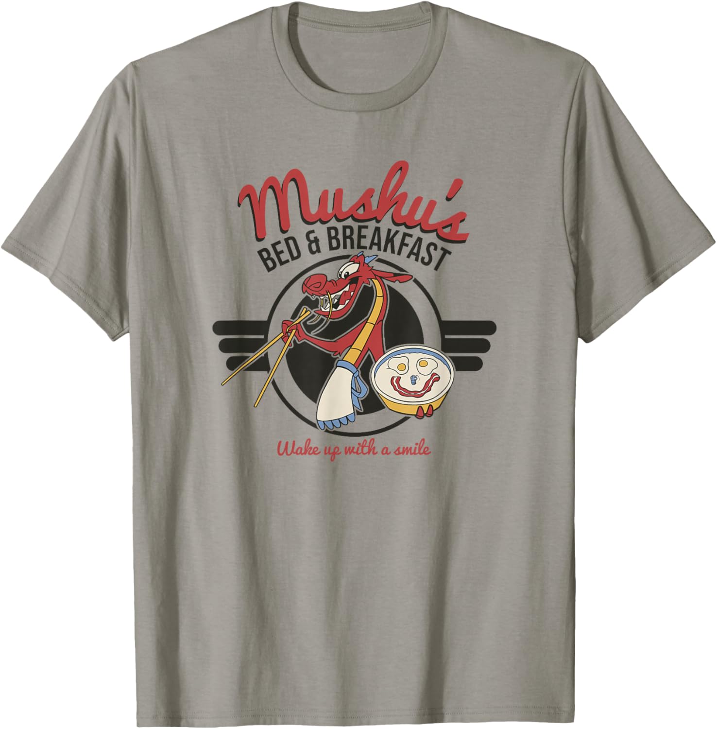Disney Mulan Mushu's Bed & Breakfast Poster Small T-Shirt - T-Shirt | Sand