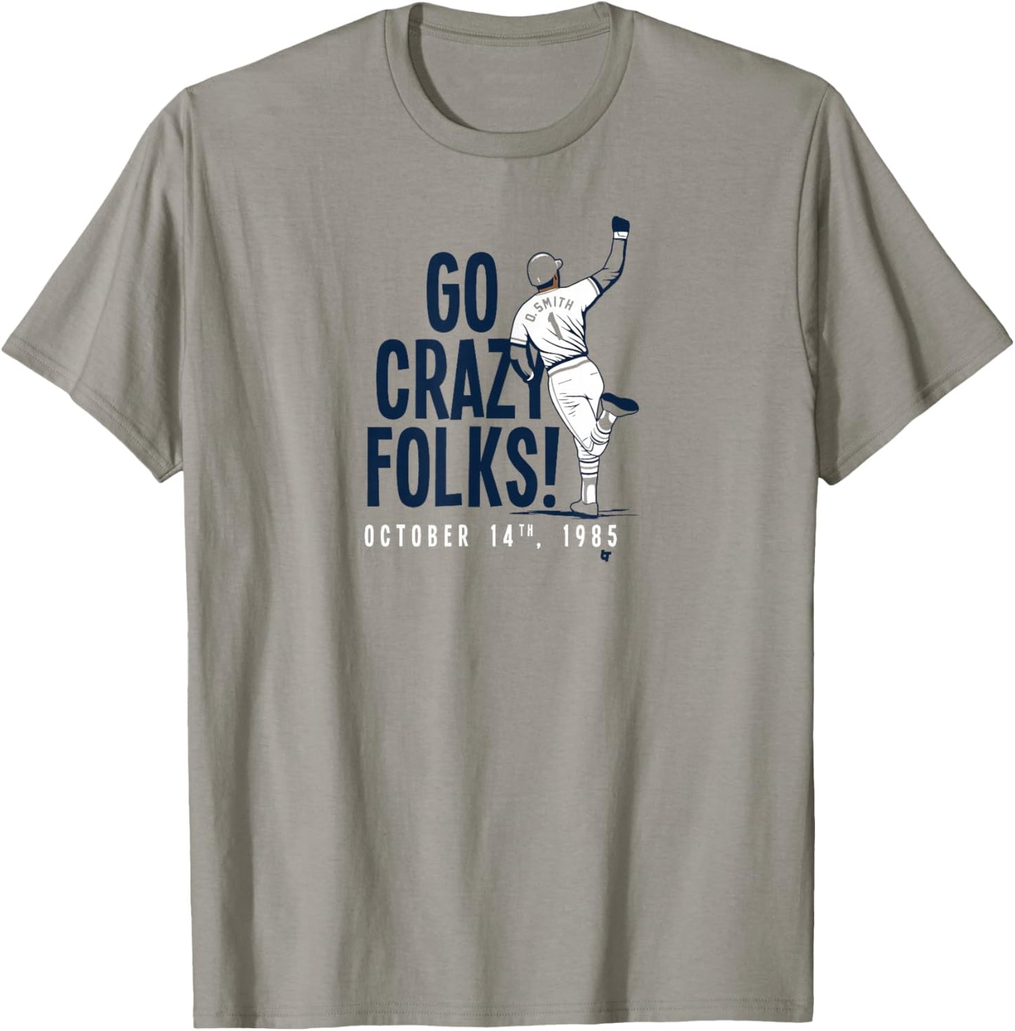 Ozzie Smith - Go Crazy Folks - St. Louis Baseball T-Shirt - T-Shirt | Sand