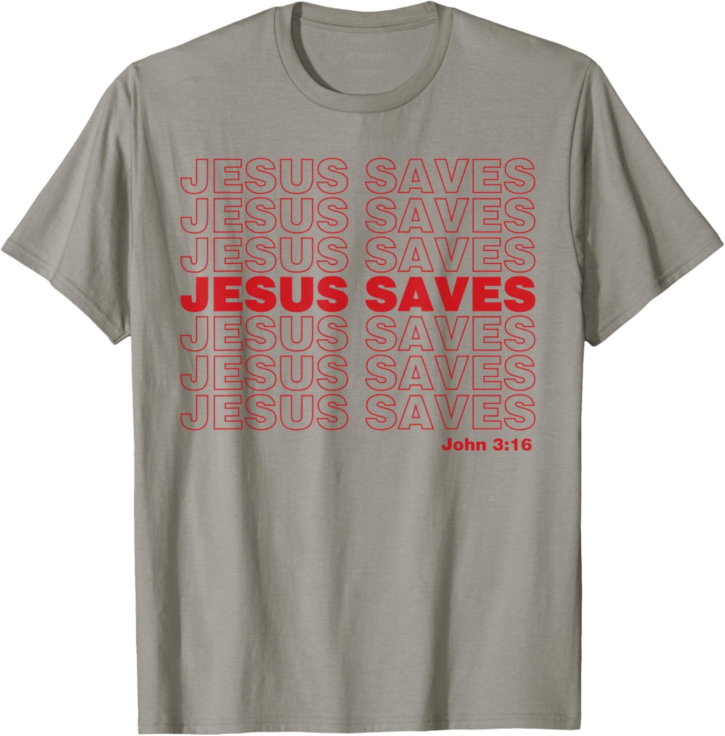 Christian Shirt Faith Gifts - Jesus Saves John 3:16 T-Shirt - T-Shirt | Sand