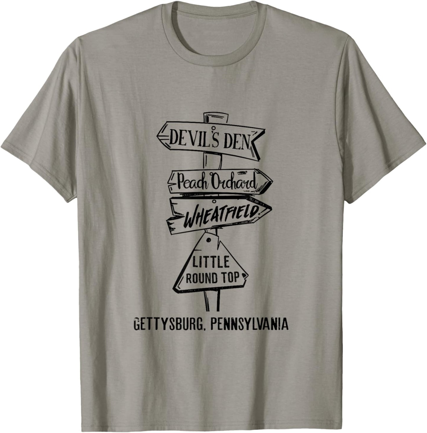 Gettysburg Civil War Landmarks T-Shirt - T-Shirt | Sand