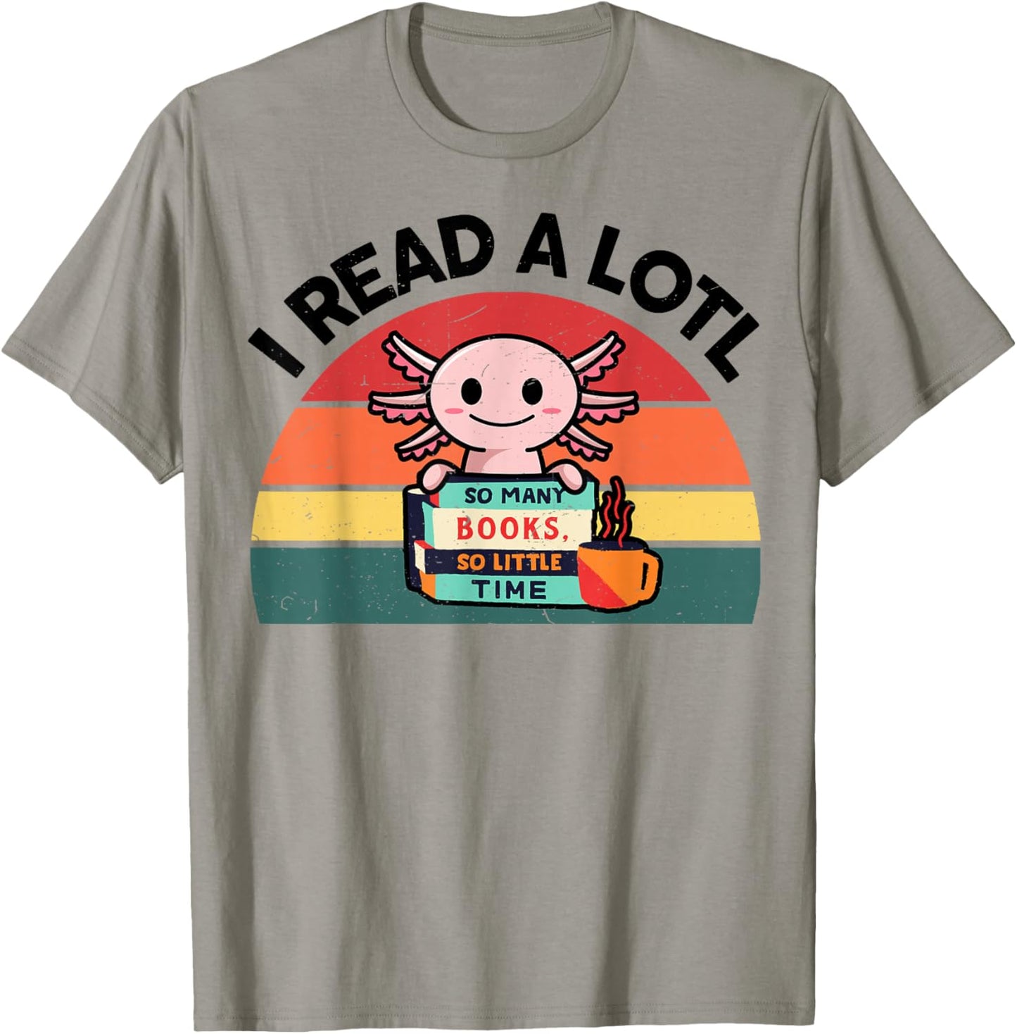 Axolotl-Shirt Reading Book Readsolotl Kids Boys Girls Cute T-Shirt - T-Shirt | Sand