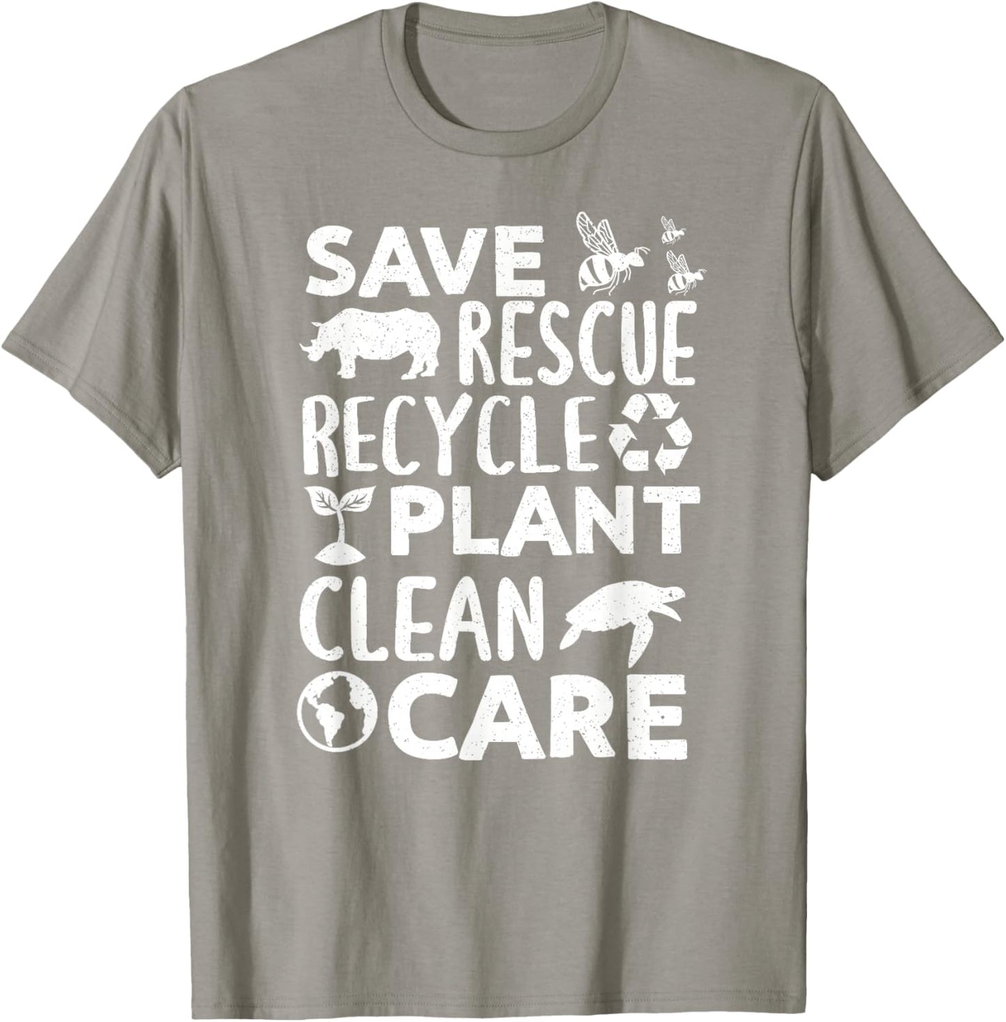 Happy Earth Day Save Rescue Recycle Funny Science Teacher T-Shirt - T-Shirt | Sand
