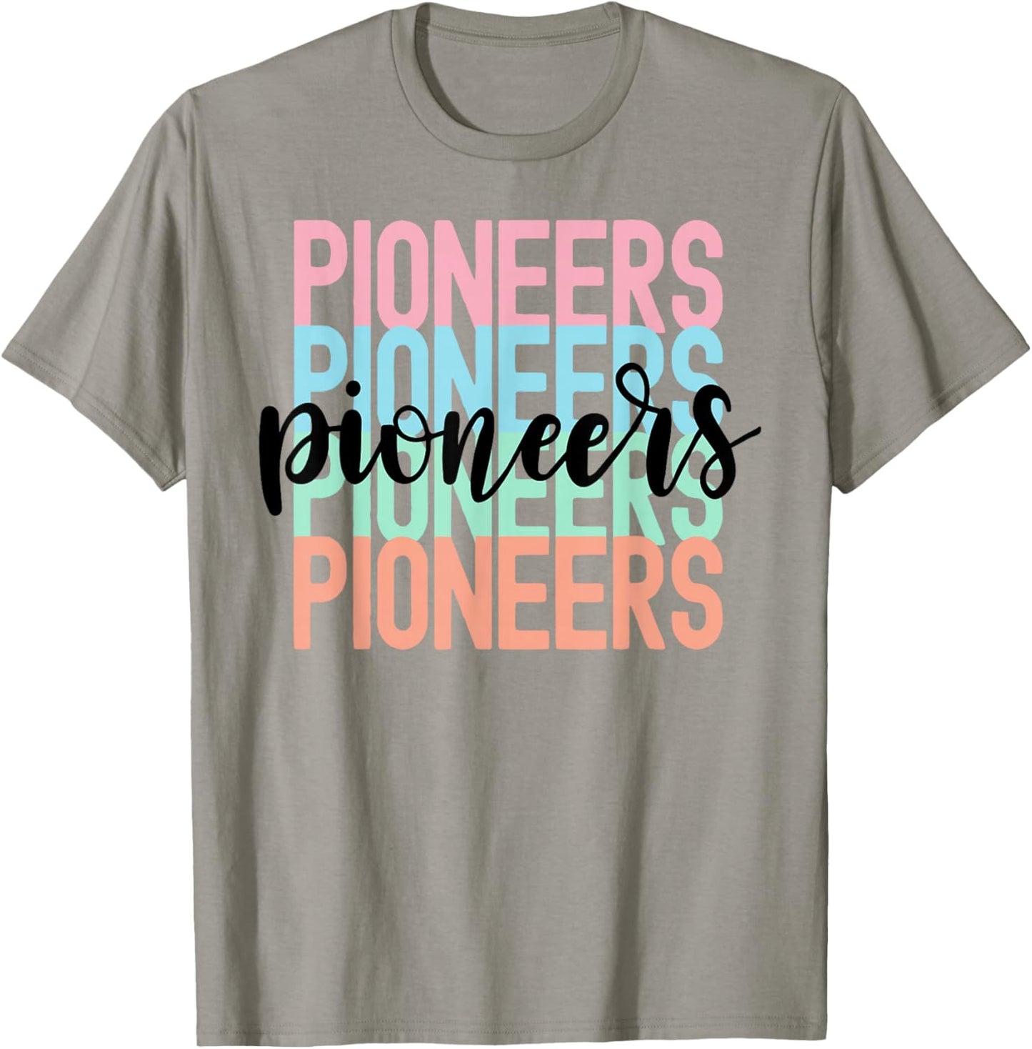 Pioneers Team Mascot School Spirit Game Night T-Shirt - T-Shirt | Sand