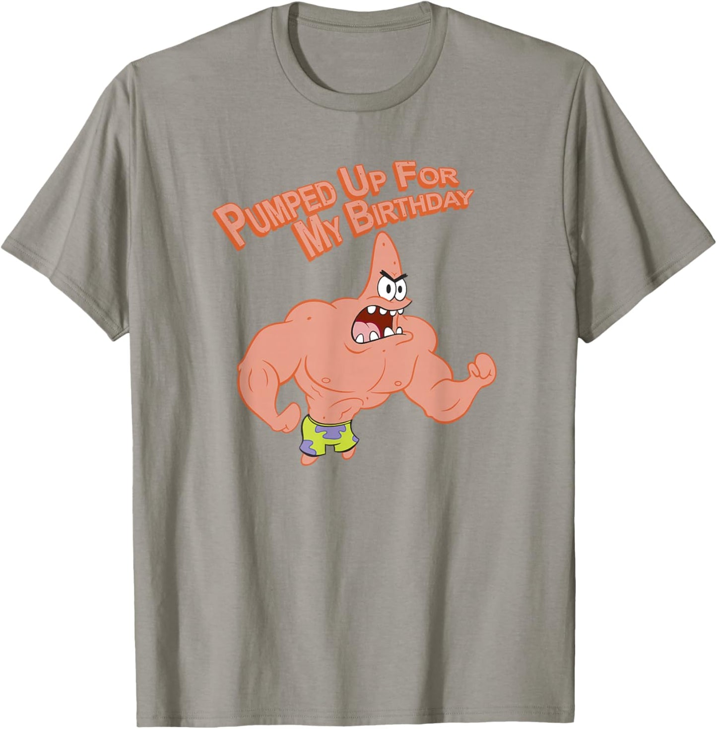 SpongeBob SquarePants Patrick Pumped Up For My Birthday T-Shirt - T-Shirt | Sand