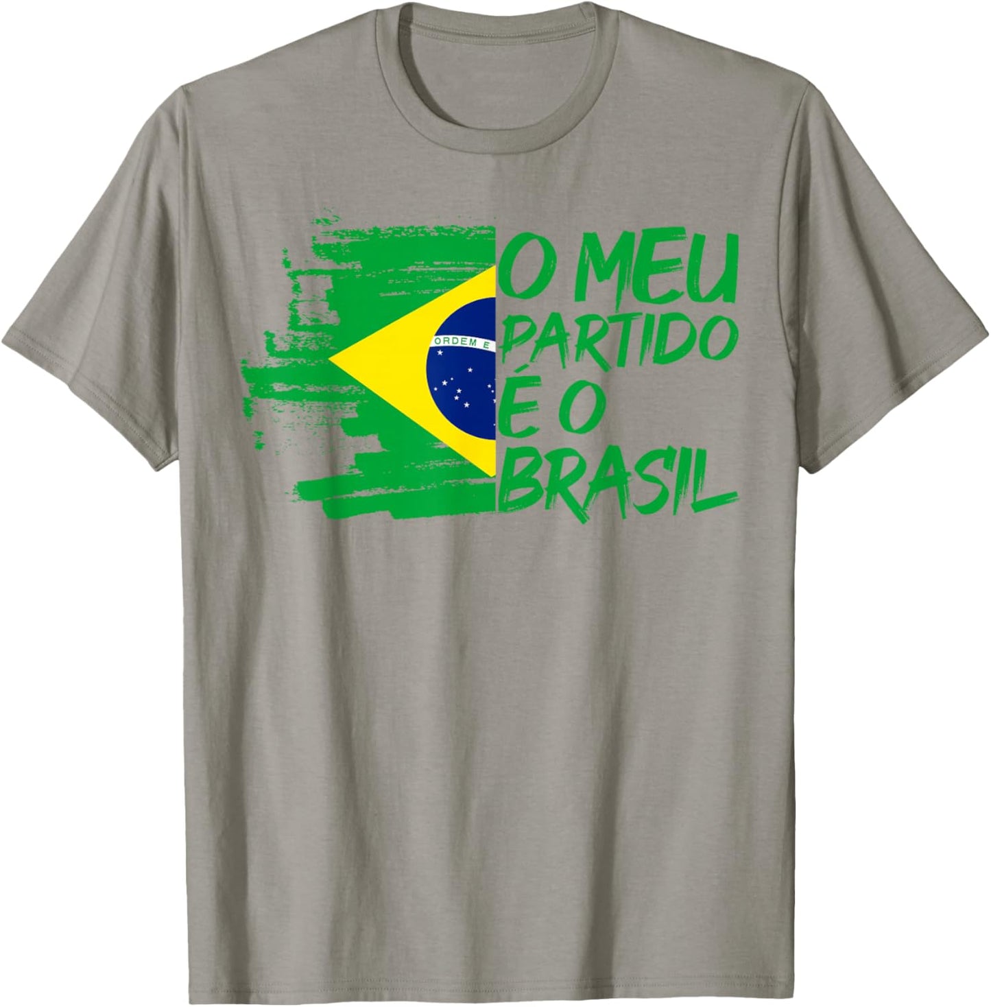 Meu Partido E O Brasil Flag Jair Bolsonaro Presidente 2026 T-Shirt - T-Shirt | Sand