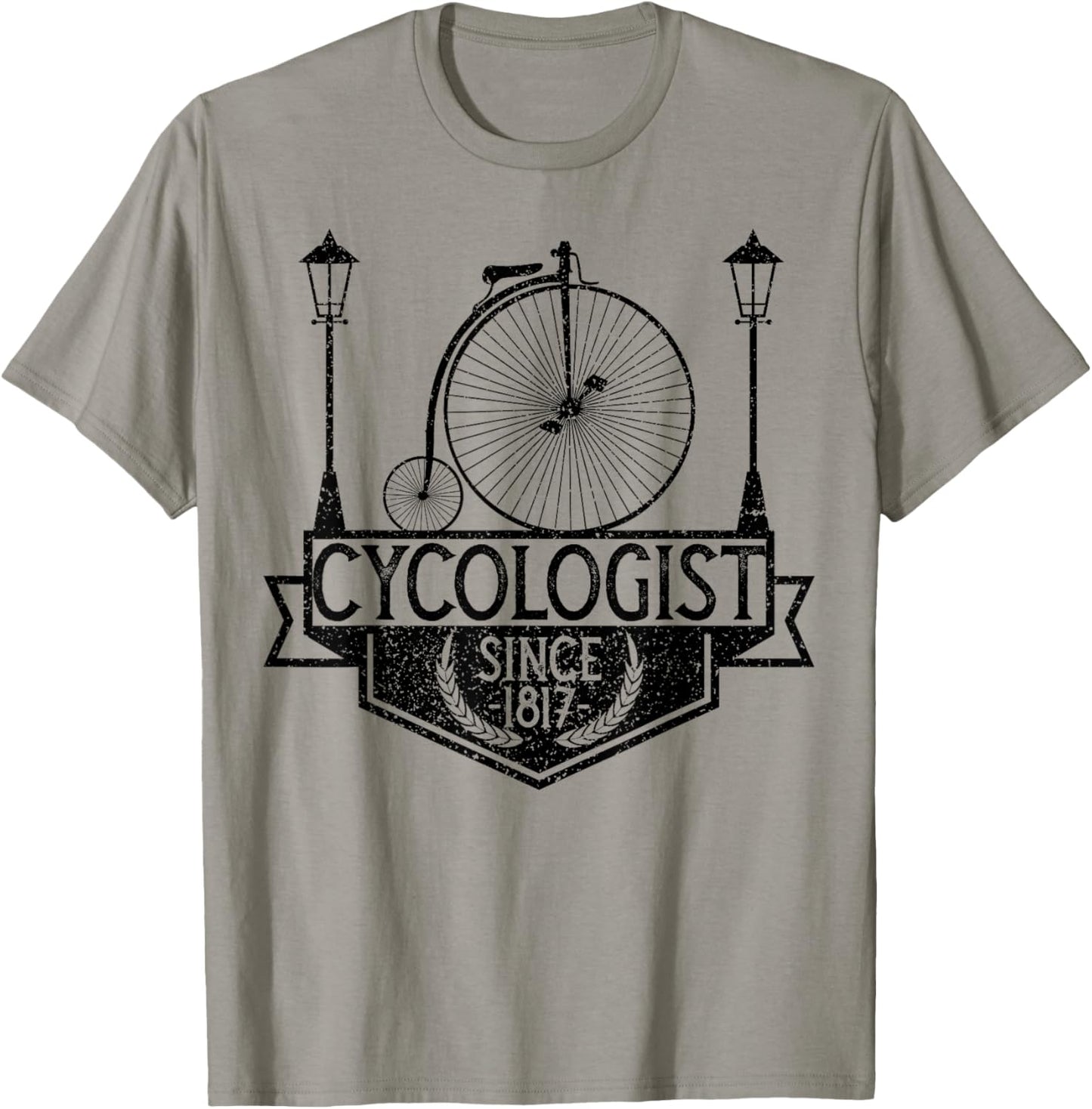 Cycologist Gentleman Vintage Bicycle Penny Farthing 1817 T-Shirt - T-Shirt | Sand
