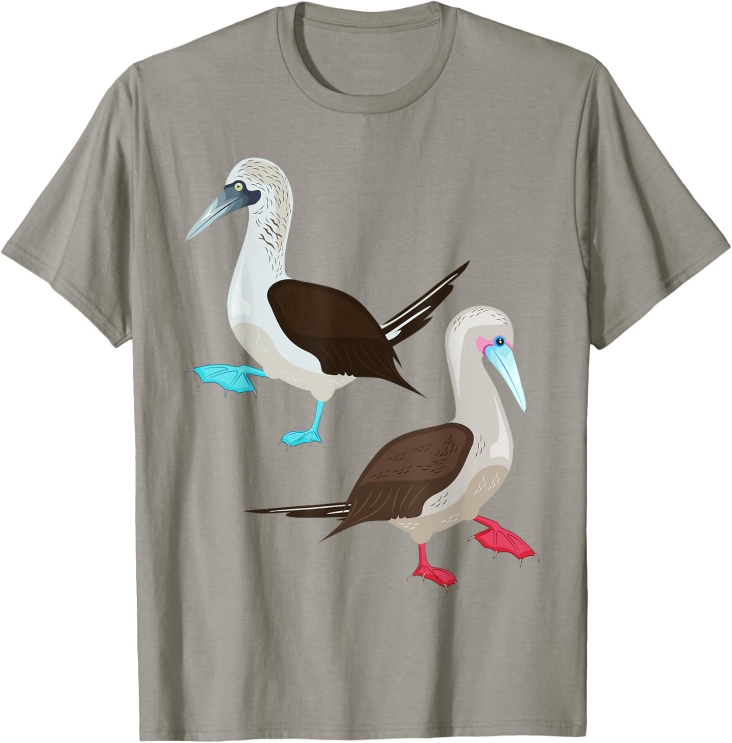 Blue and Red Footed Booby Bird T-Shirt - T-Shirt | Sand