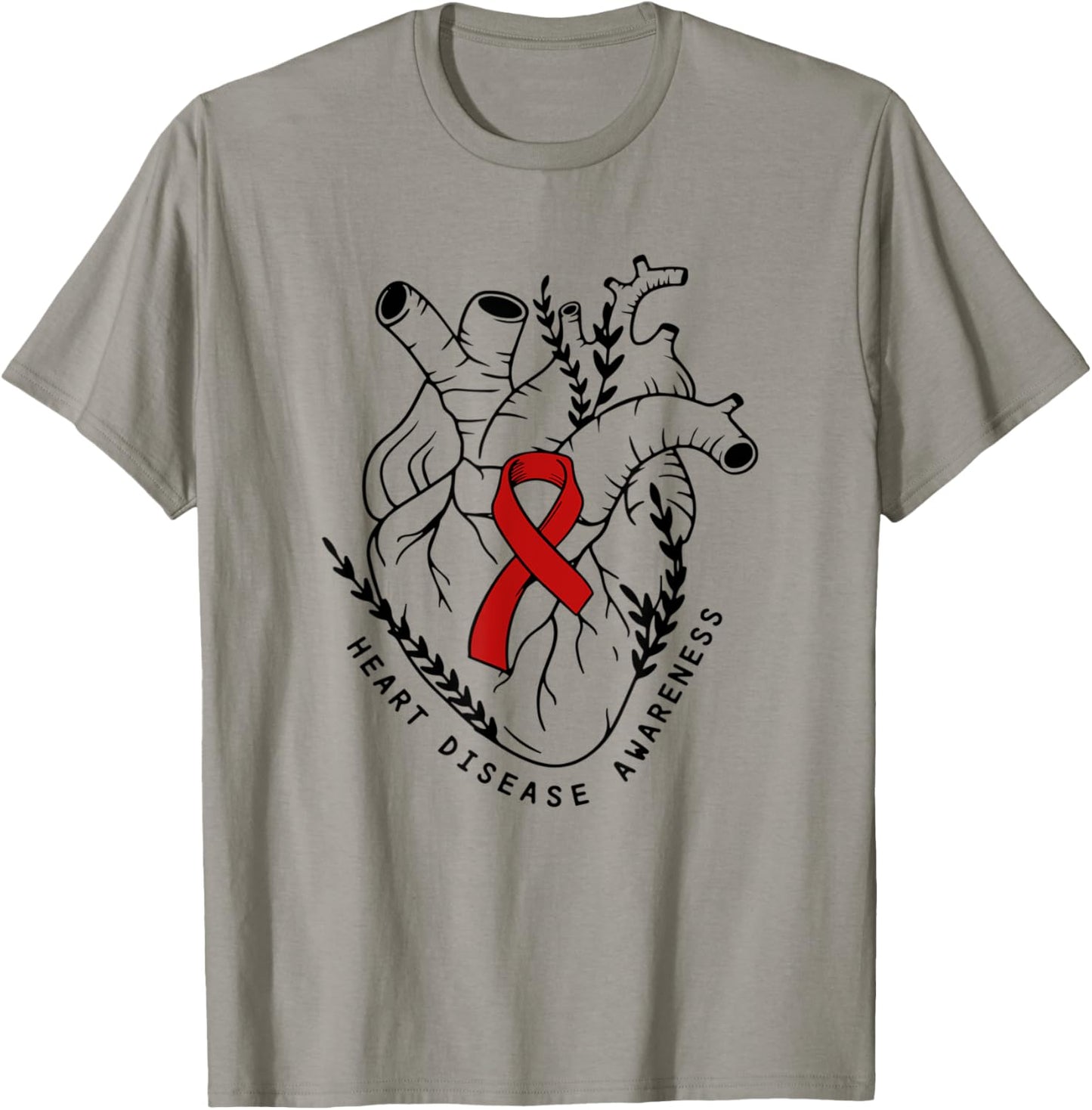 Heart Disease Awareness Strong Heart CHD Awareness Month T-Shirt - T-Shirt | Sand