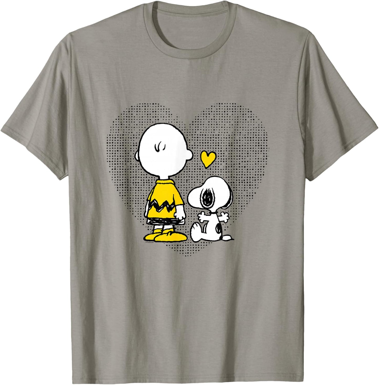 Peanuts Charlie Brown Snoopy Dot Heart T-Shirt - T-Shirt | Sand
