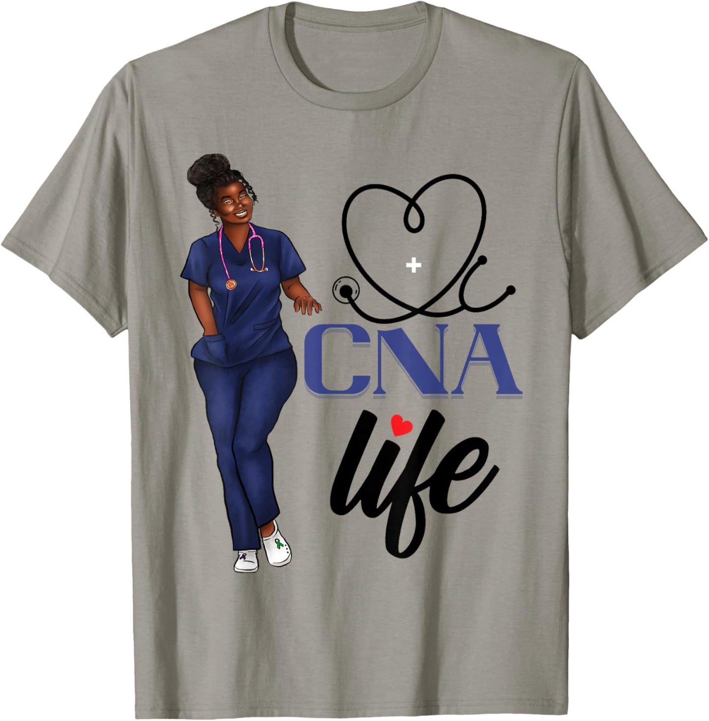 CNA Nurse Black History Month African American T-Shirt - T-Shirt | Sand