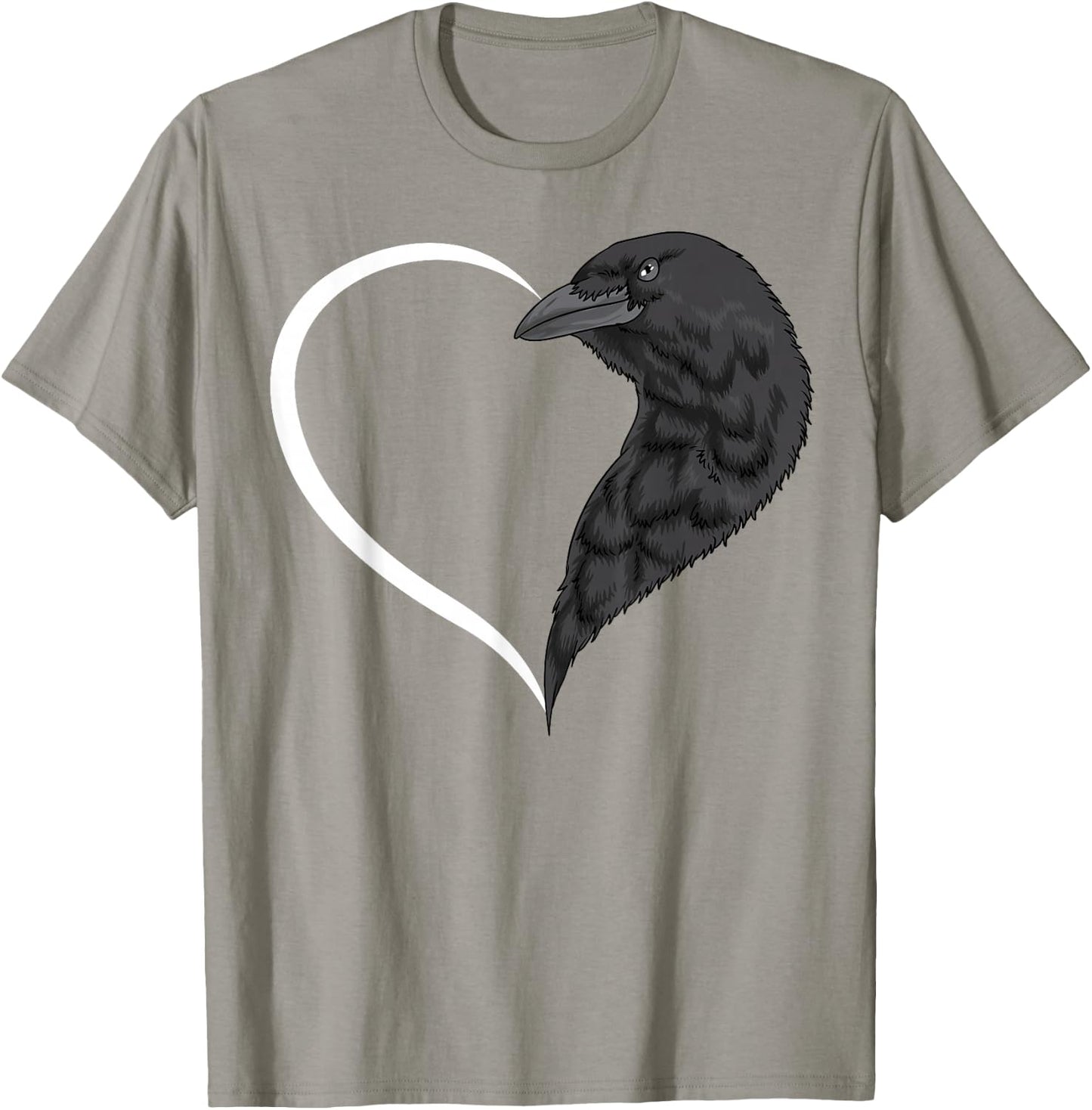 Crow Shirts Girls Kids Heart Cute Crow T-Shirt - T-Shirt | Sand