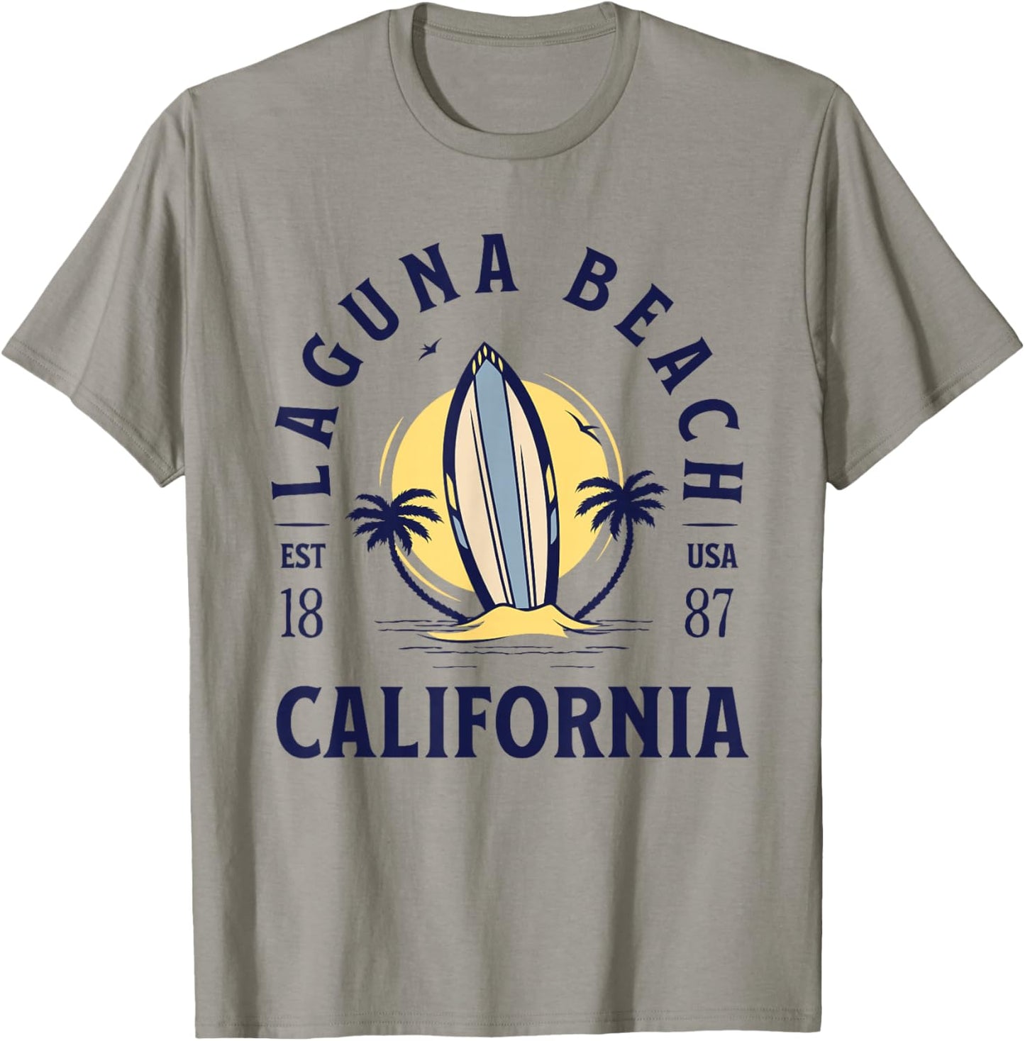 Laguna Beach California Surf Summer Vacation Vintage T-Shirt - T-Shirt | Sand