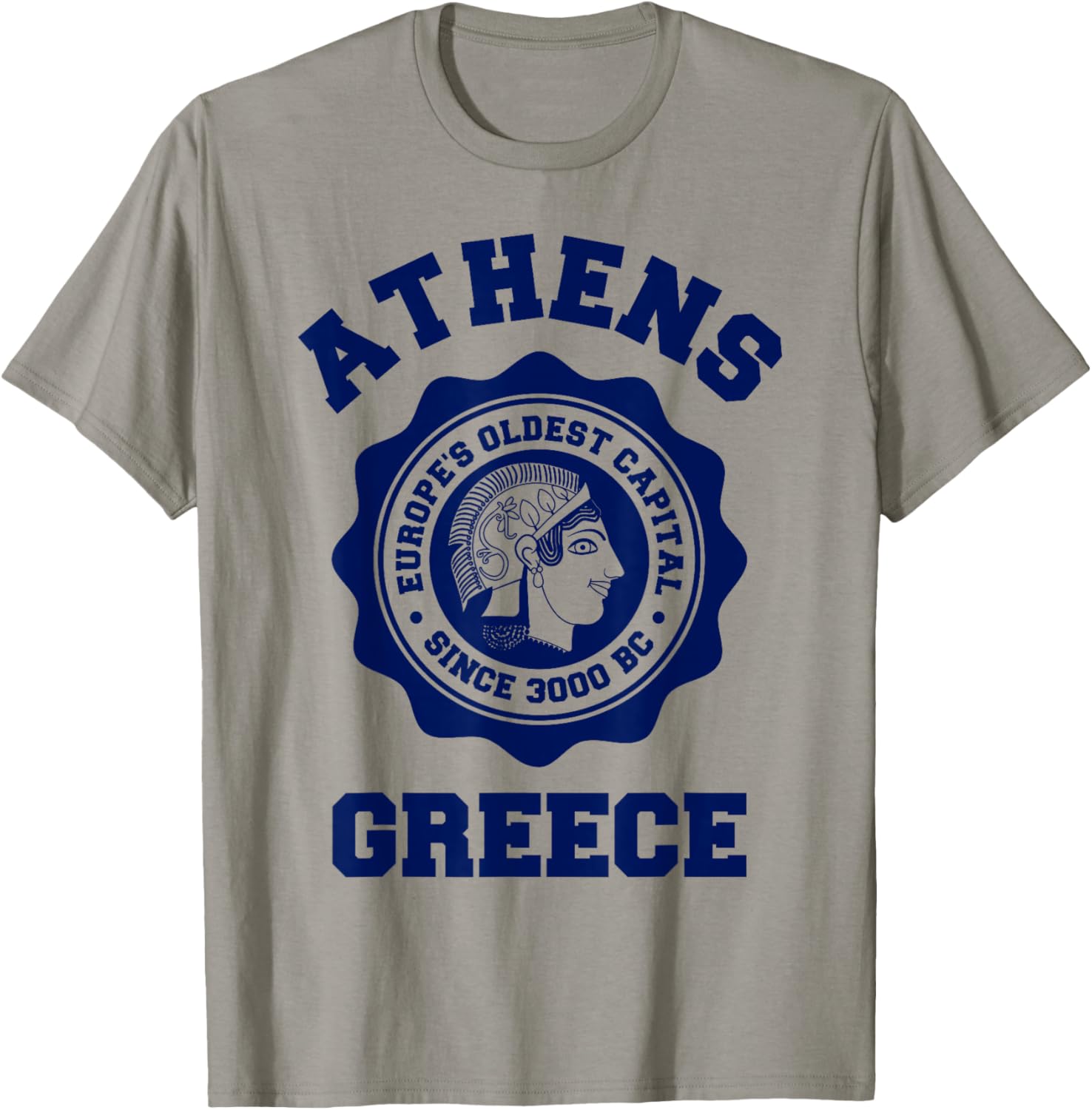 Athens, Greece: Athena from Ancient Greek Dekadrachm Coin T-Shirt - T-Shirt | Sand