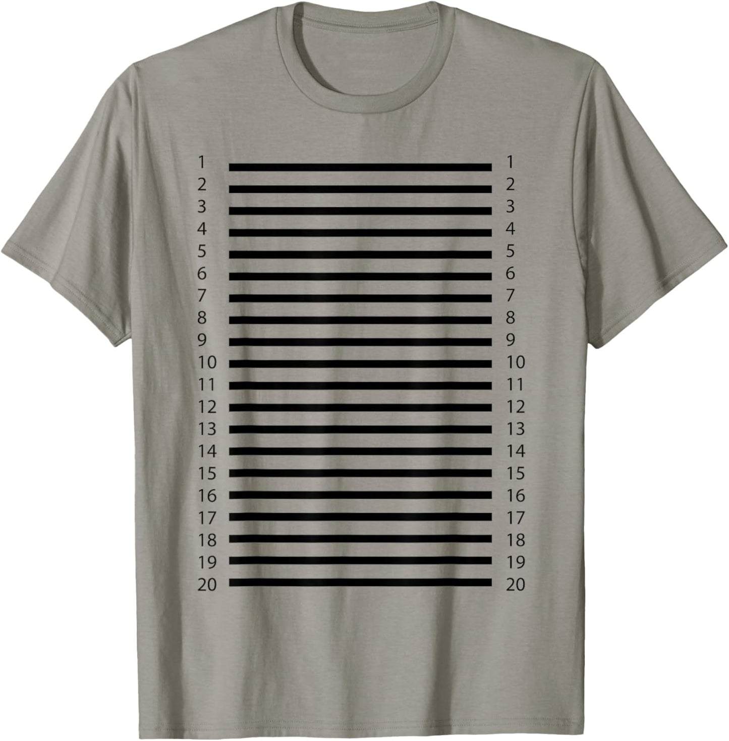 Hair length check 20 lines on the front of the T-Shirt - T-Shirt | Sand