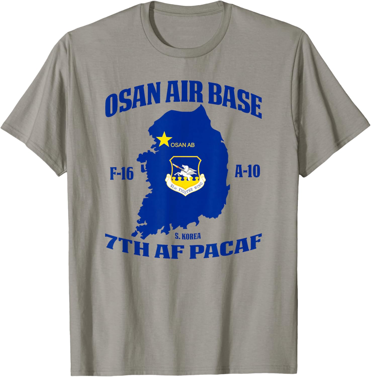 Osan Air Base 7th Af Pacaf T-Shirt - T-Shirt | Sand