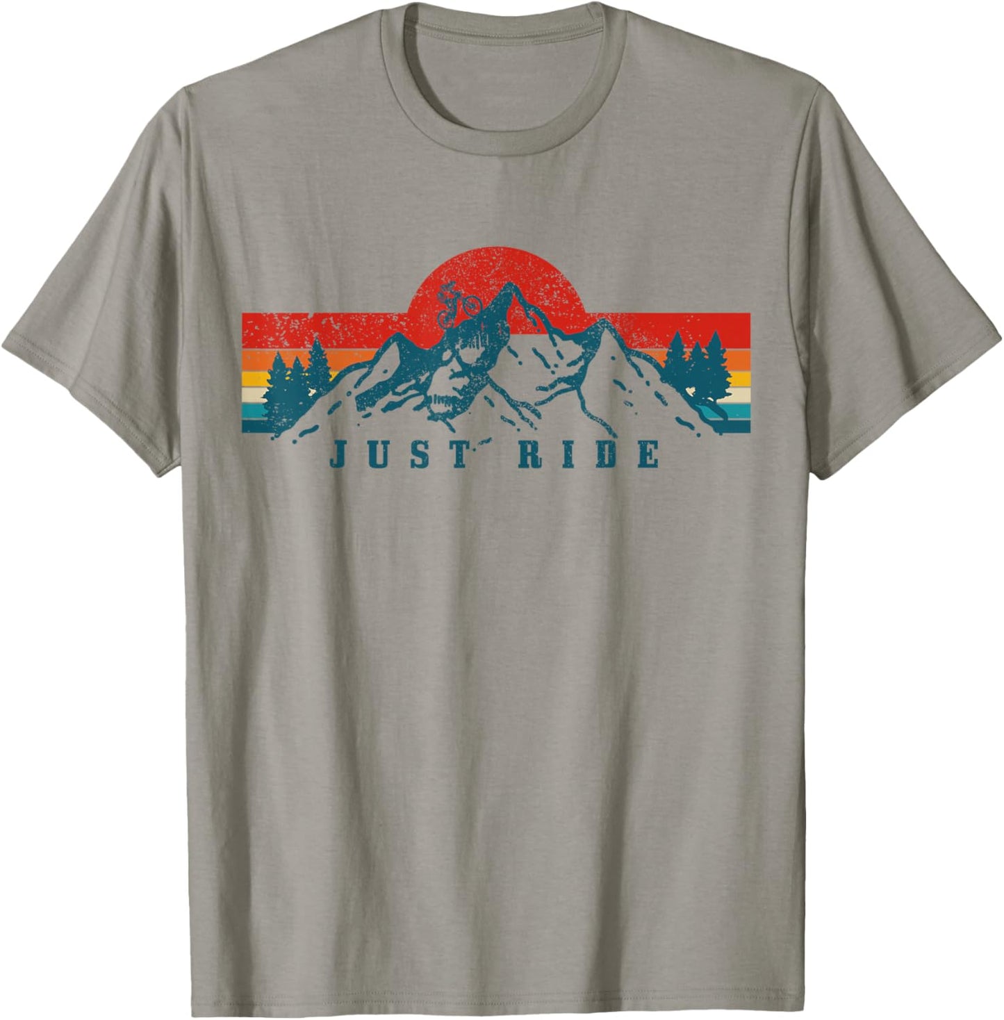 Mountain Bike Just Ride Downhill MTB Vintage Mountain Biker T-Shirt - T-Shirt | Sand