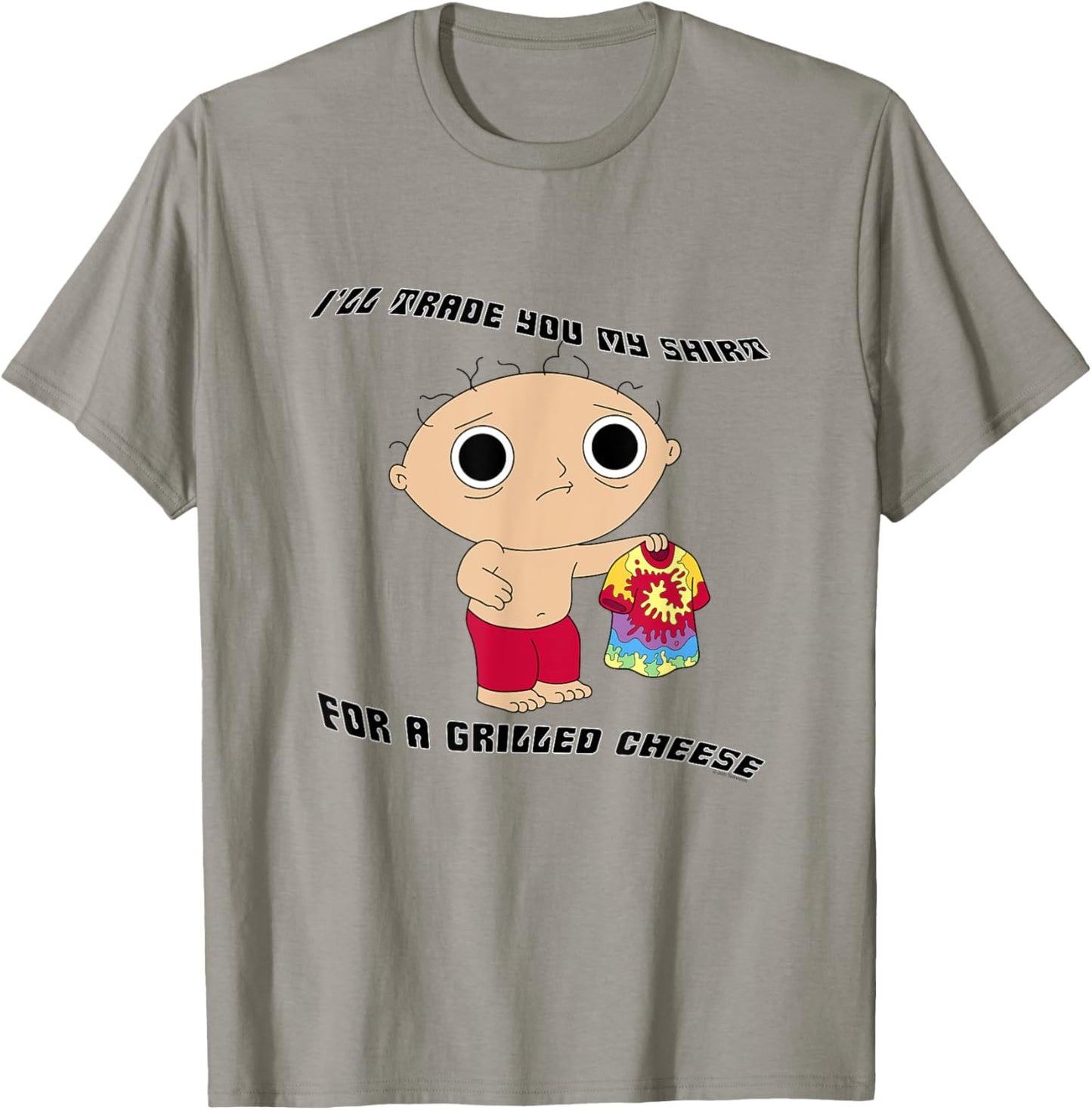 Family Guy Stewie Trade for a Grilled Cheese Funny Cartoon T-Shirt - T-Shirt | Sand
