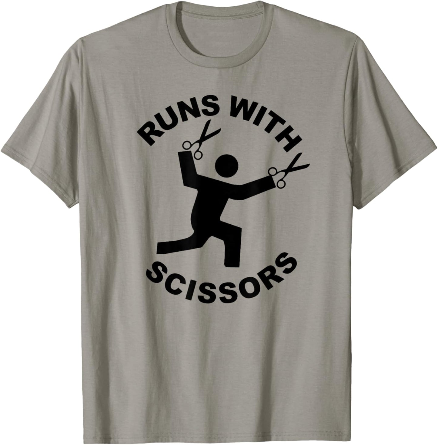 Runs with Scissors T-Shirt - T-Shirt | Sand