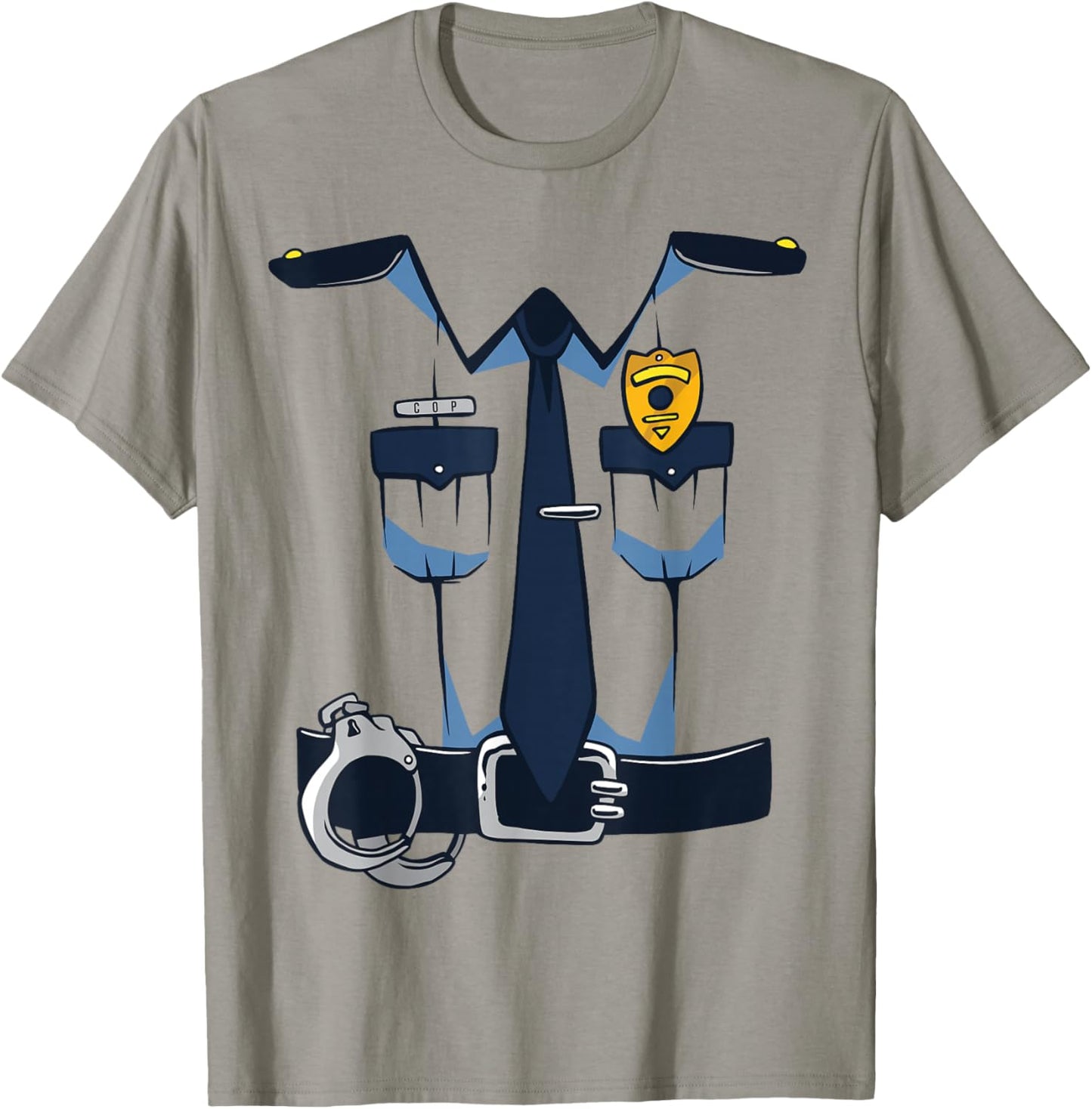 Police Officer Uniform Halloween Kids Costume T-Shirt - T-Shirt | Sand