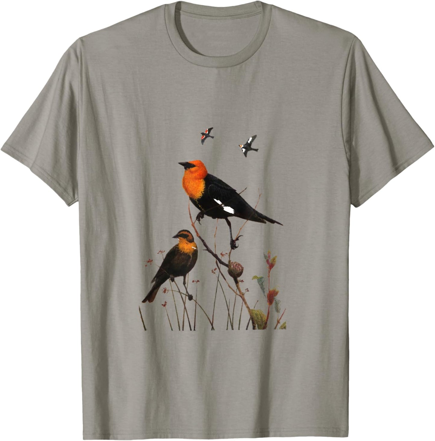 Yellow-Headed Blackbird T-Shirt - T-Shirt | Sand