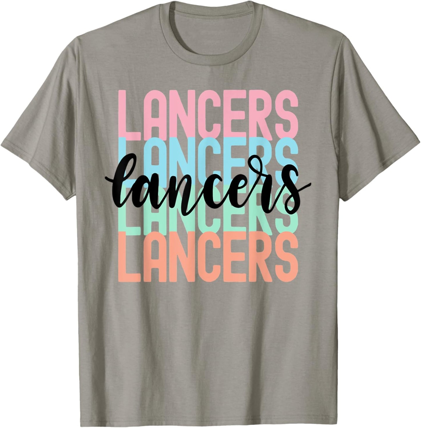Lancers Team Mascot School Spirit Game Night T-Shirt - T-Shirt | Sand