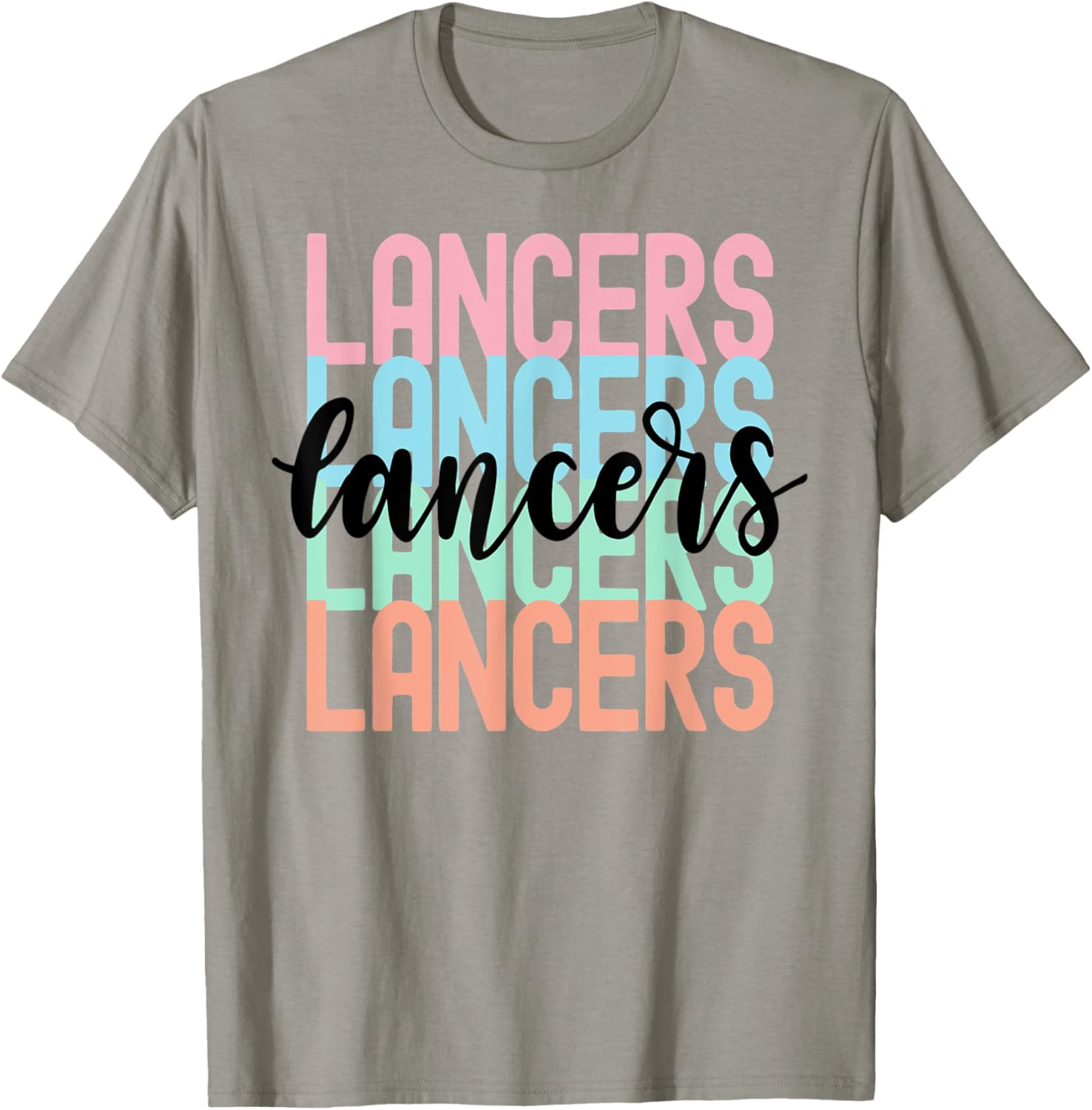 Lancers Team Mascot School Spirit Game Night T-Shirt - T-Shirt | Sand