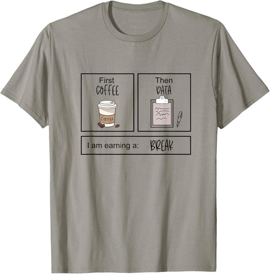 First Coffee Then IEP Teacher SPED Teacher Coffee Lover Gift Small T-Shirt - T-Shirt | Sand