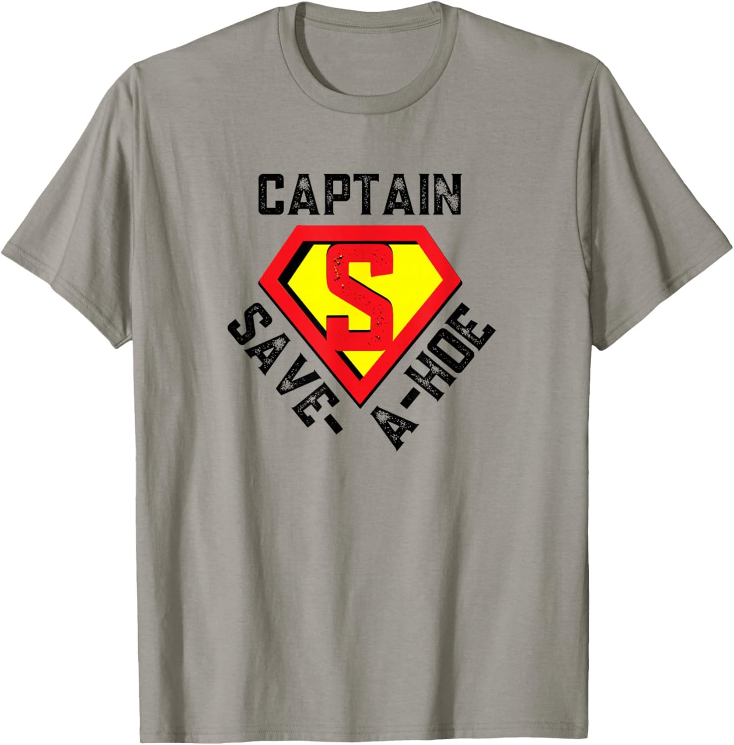 Captain Save-A-Hoe Rusty Vintage Funny Retro T-Shirt - T-Shirt | Sand